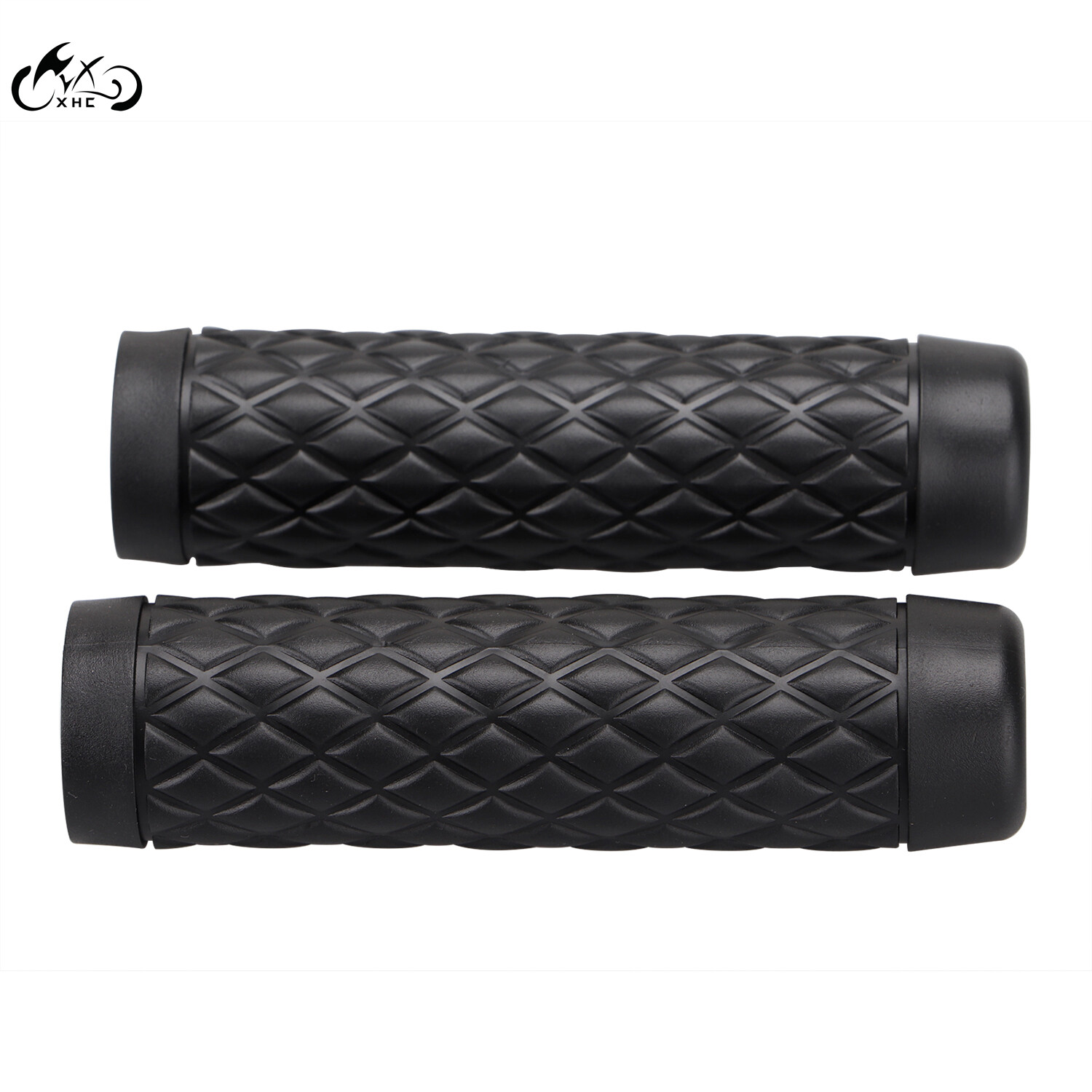 Motorcycle Black Rubber 1 Inch Handle Bar Hand Grips Torker For Harley Dyna FLHT