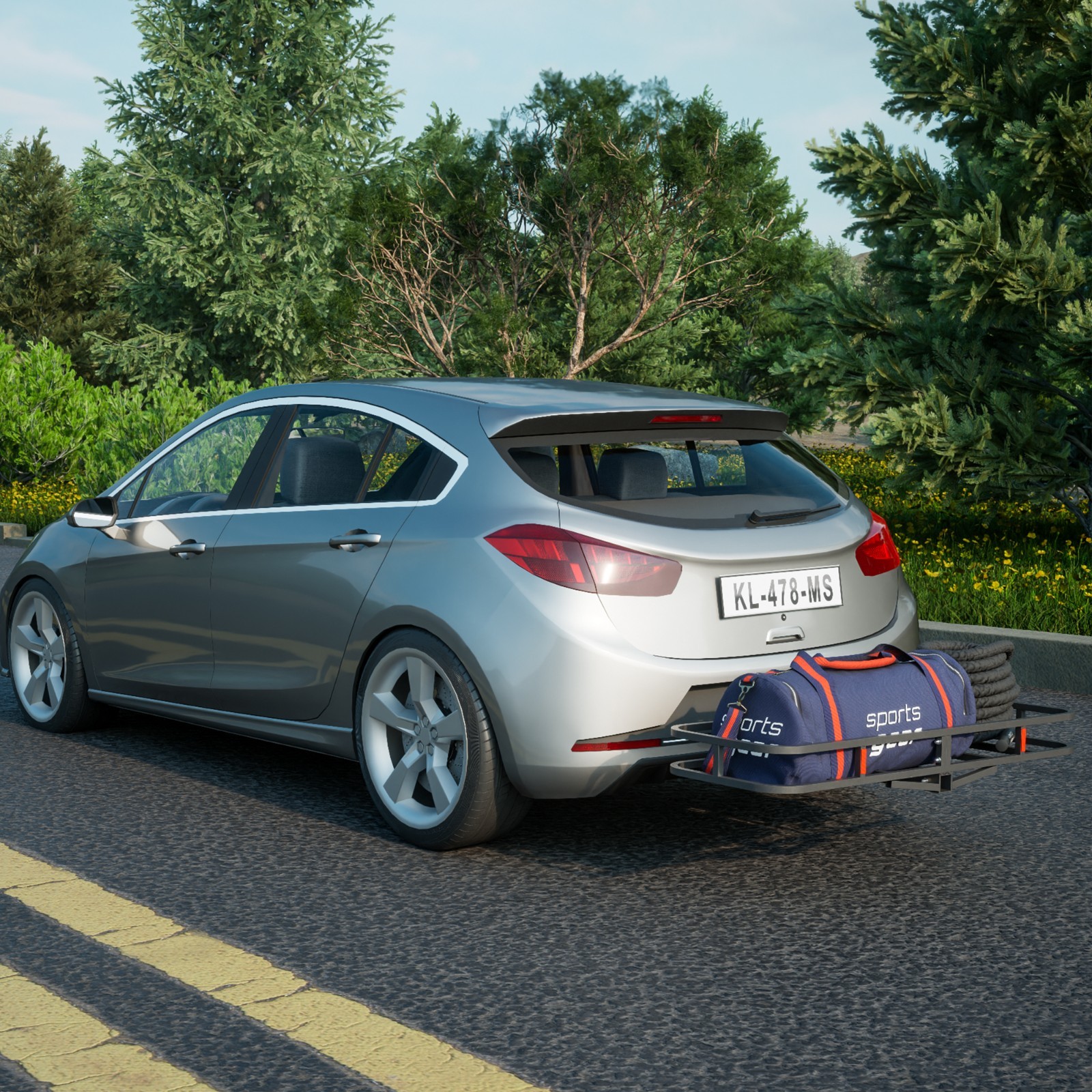 Multi-functional rust-proof rear luggage rack/cargo rack