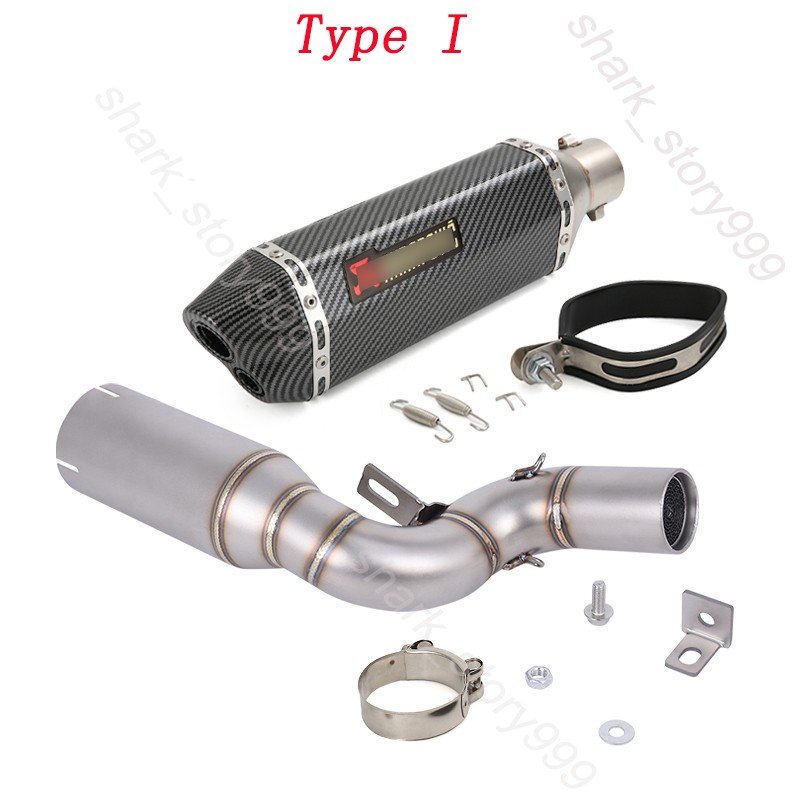Exhaust Mid Pipe Black Muffler Modified for Duke 390 250 125 SMC R 2025 2026