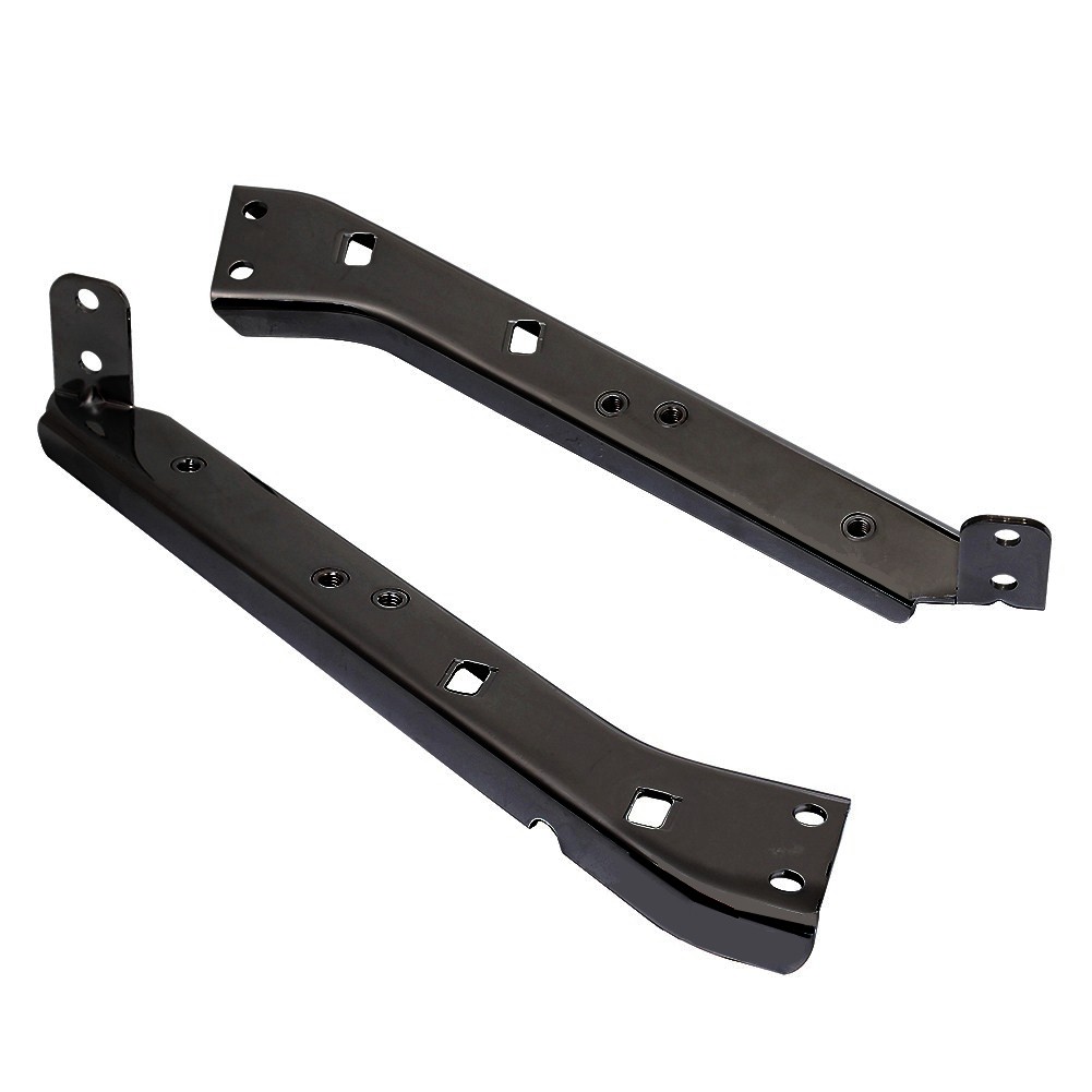 2x Black Saddlebag Rail Support Brackets for Harley Touring FLT FLHT 1985-2008