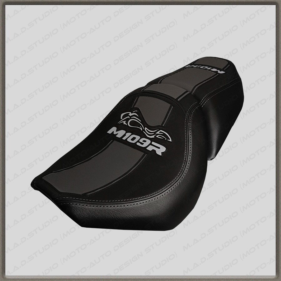CUSTOM (Black+D.Gray+L.Gray+strips) Seat Cover Suzuki BOULEVARD M109R (06-26)