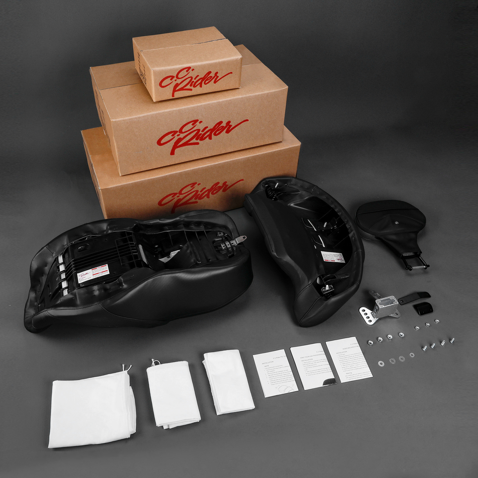 Driver & Passenger Seat Backrest Fit For Harley Touring Electra Road Glide 14-23