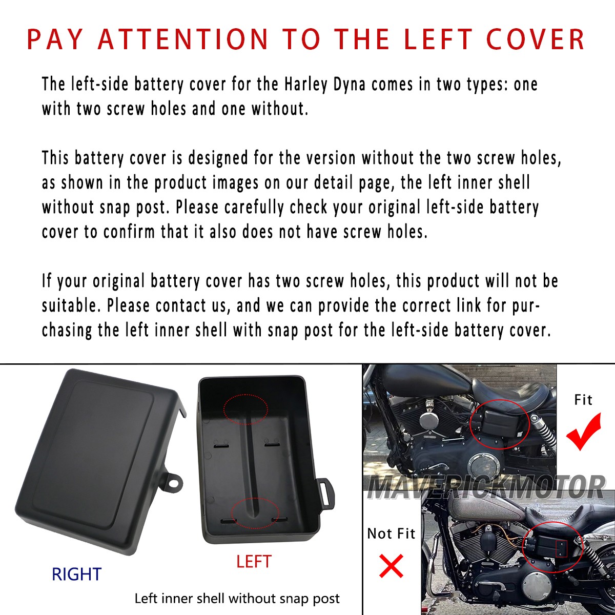 Battery Cover For Harley Dyna Wide/Super Glide Fat/Street Bob Switchback 2006-17