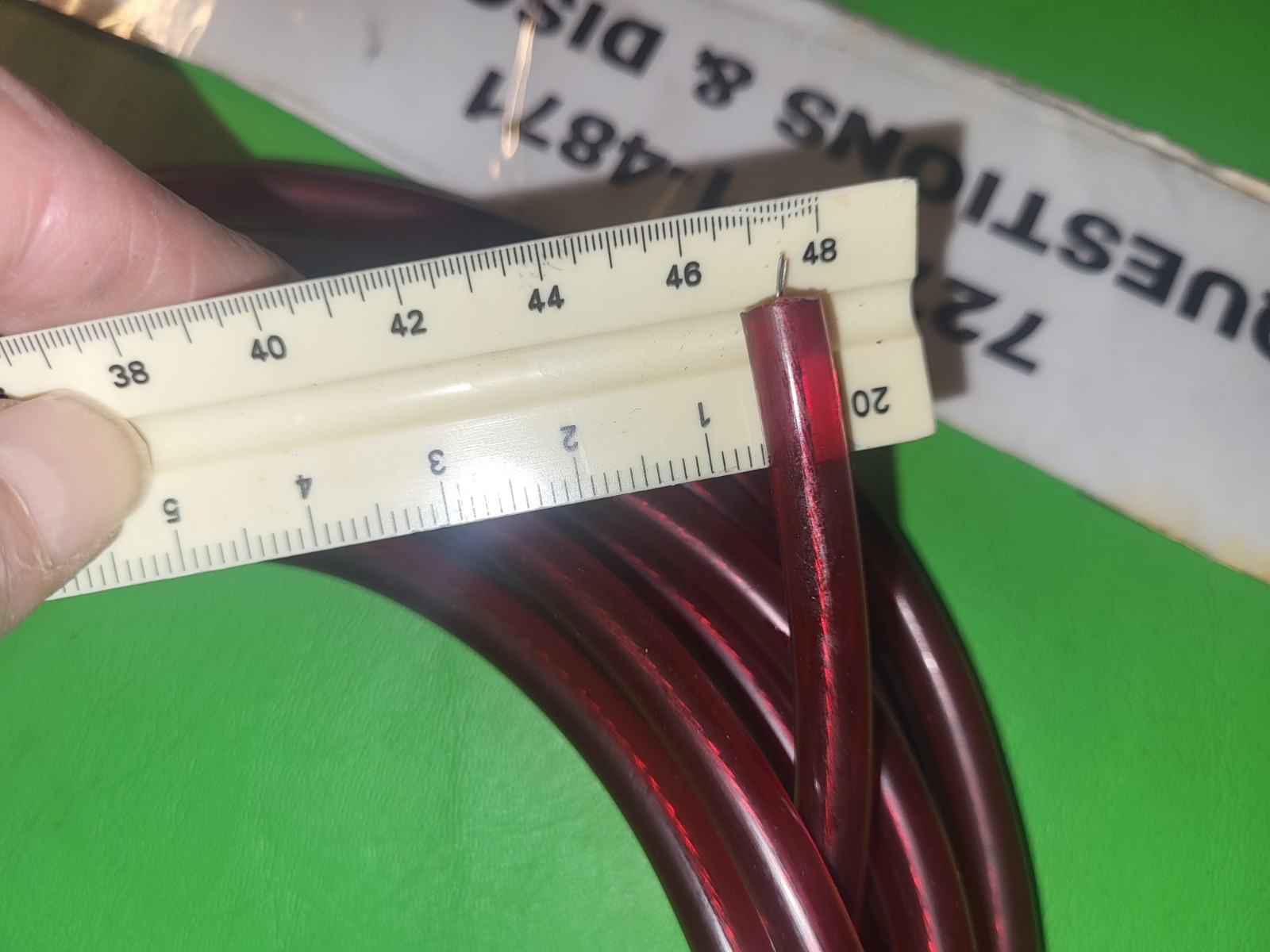 6mm TRANSLUCENT RED PVC COPPER CORE VINTAGE SPARK PLUG WIRE & MORE DIY foot