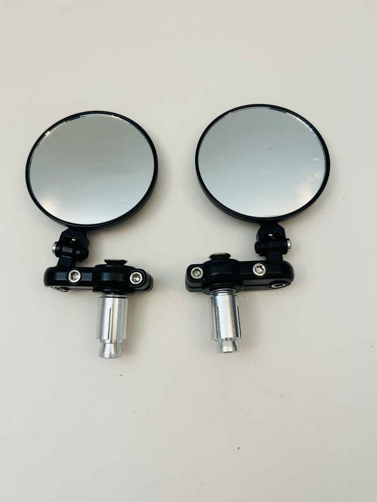 3″ Round Foldable Side Mirror for 7/8″ Handlebar Honda Kawasaki Suzuki Mictuning