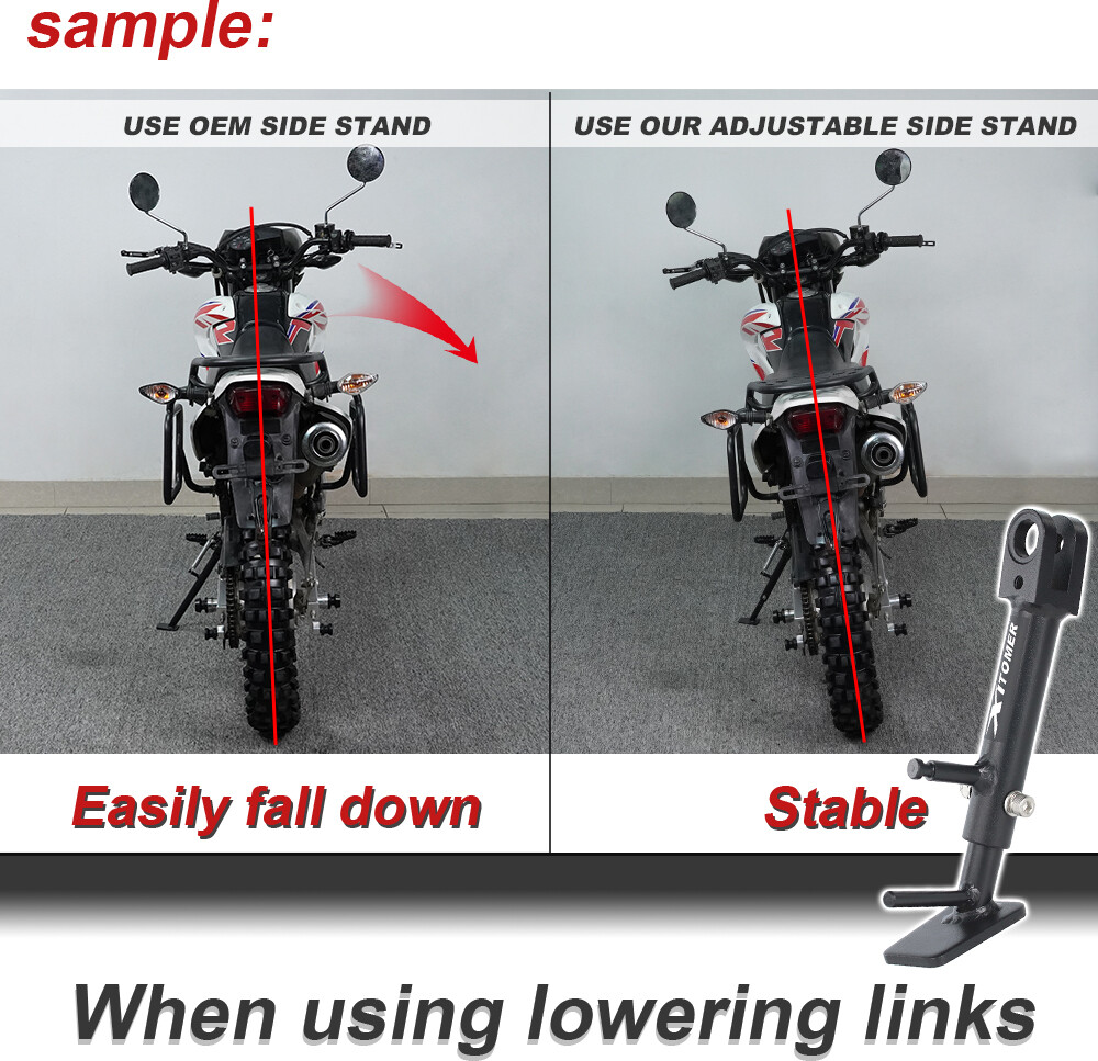 Adjustable Kickstand Adjustable Sidestand Fit For Kawasaki Z900 / ABS 2017-2025