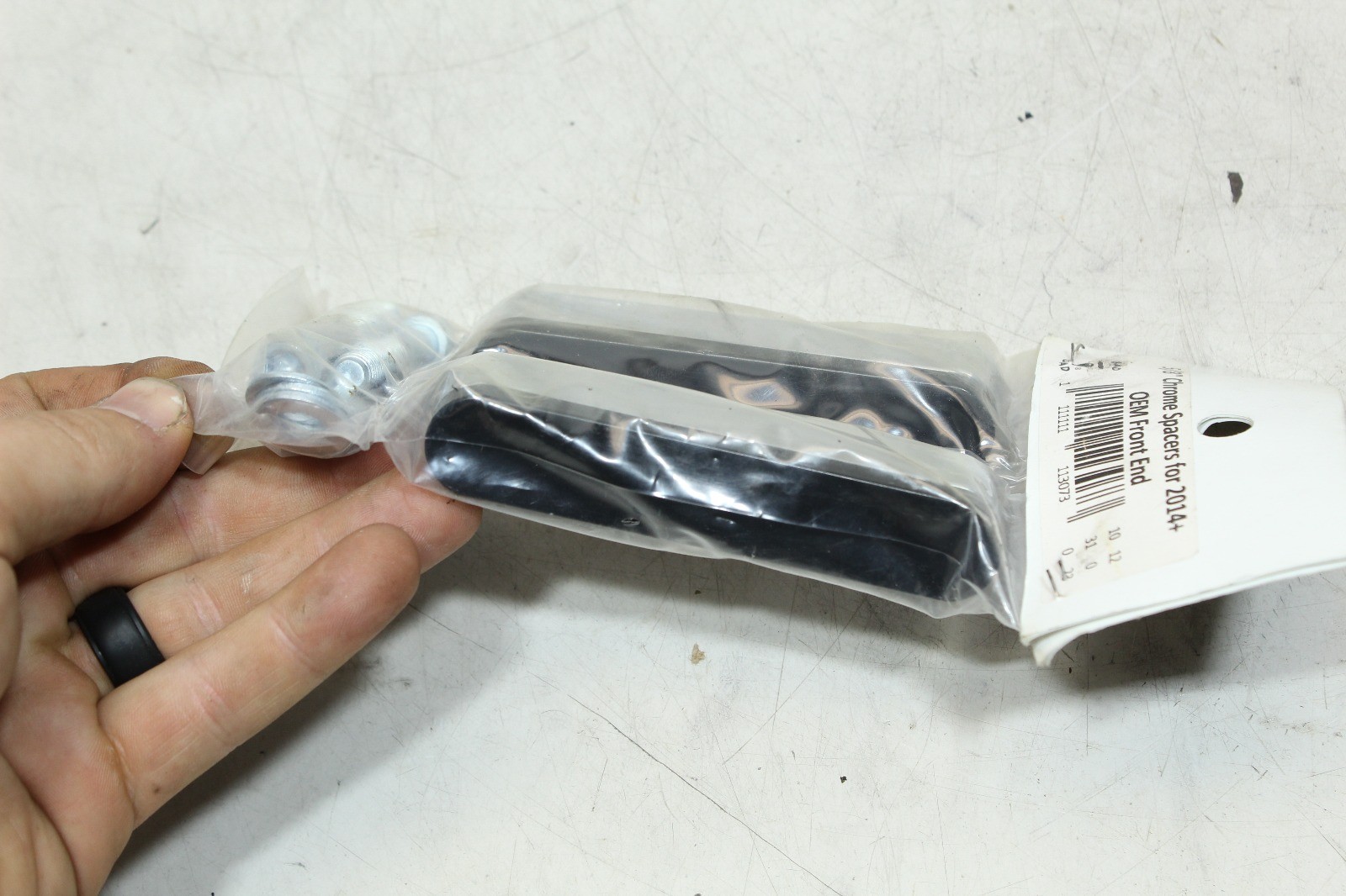 Bad Dad 14+ Harley Touring Chrome 5/8 Front End Fender Spacer Set Pair NOS