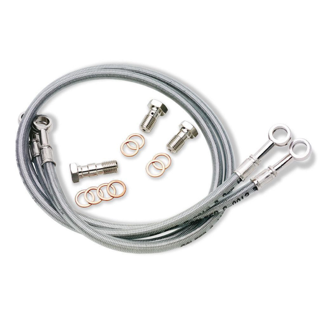 SUZUKI 2004-2007 GSXR 750 GALFER BRAIDED STAINLESS STEEL FRONT BRAKE LINE KIT