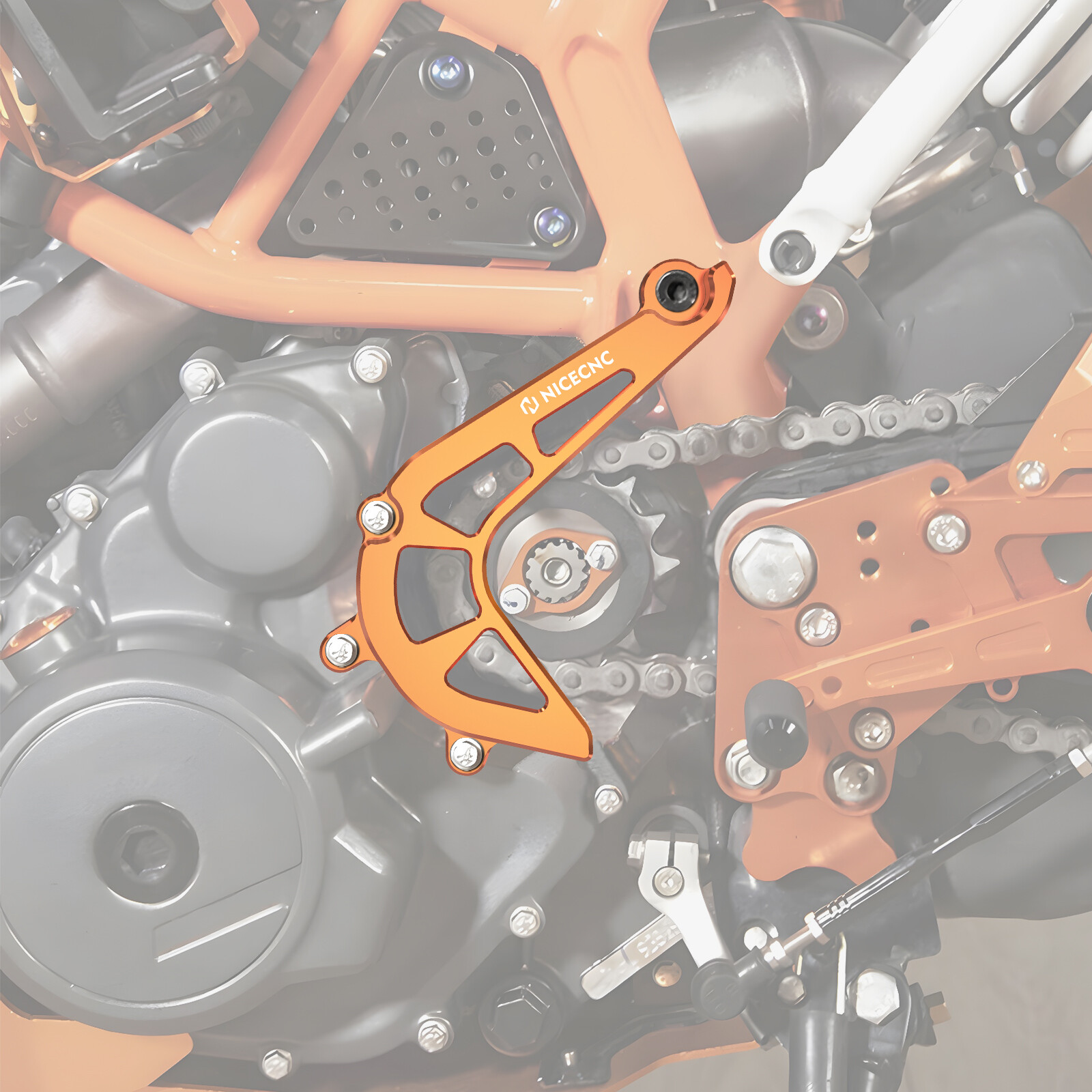 Anodized Chain Guide Sprocket Guard Cover For KTM 390 Duke 2017-23 390 ADV 20-24