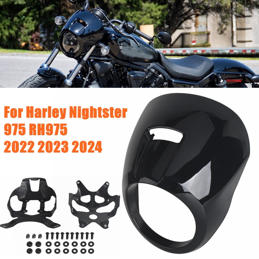 Front Headlight Fairing Cowl Protector Cover Kit For Harley Nightster 975 RH975