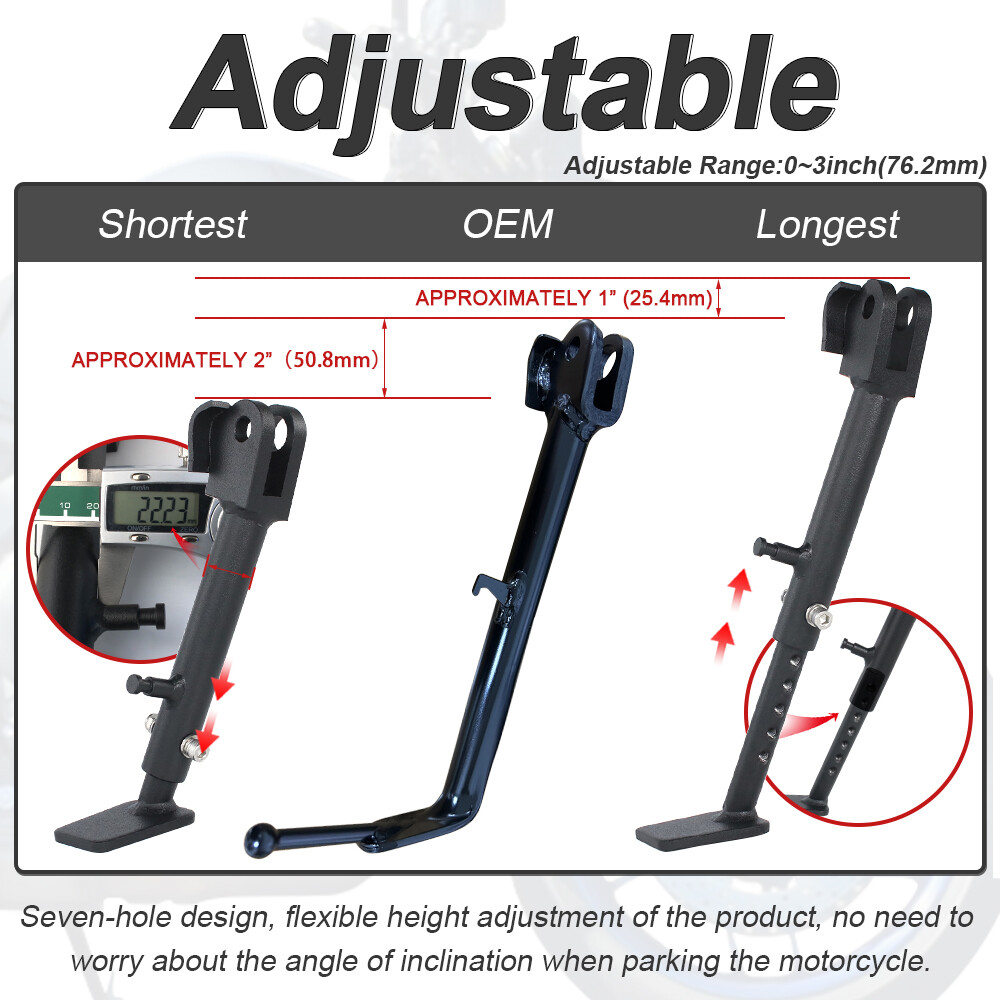 Adjustable Kickstand Side Stand Fit For Yamaha XSR900 2016-2021 MT09 2018-2020