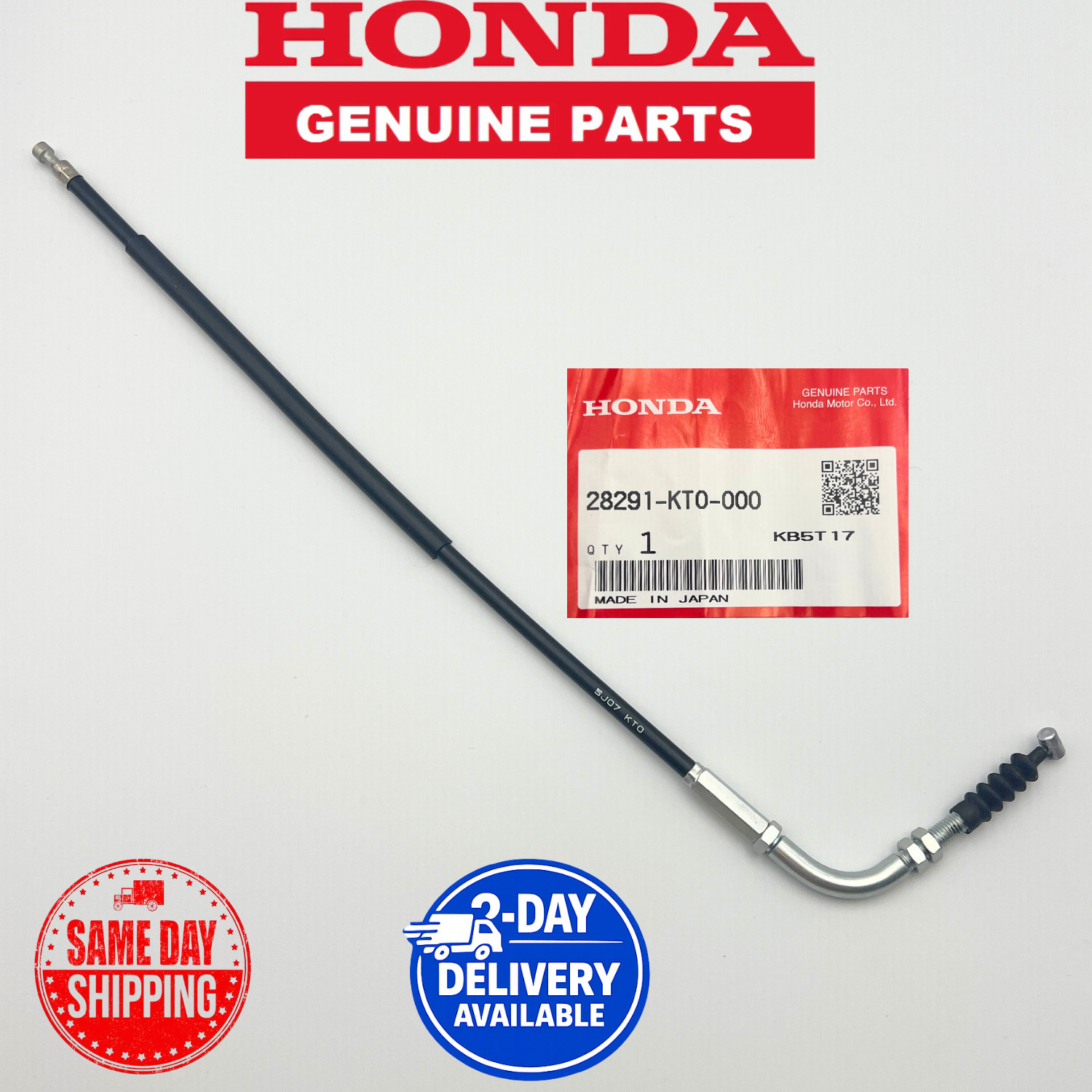 Genuine Honda DECOMPRESSION CABLE 1986 -2002 XR200R 28291-KT0-000
