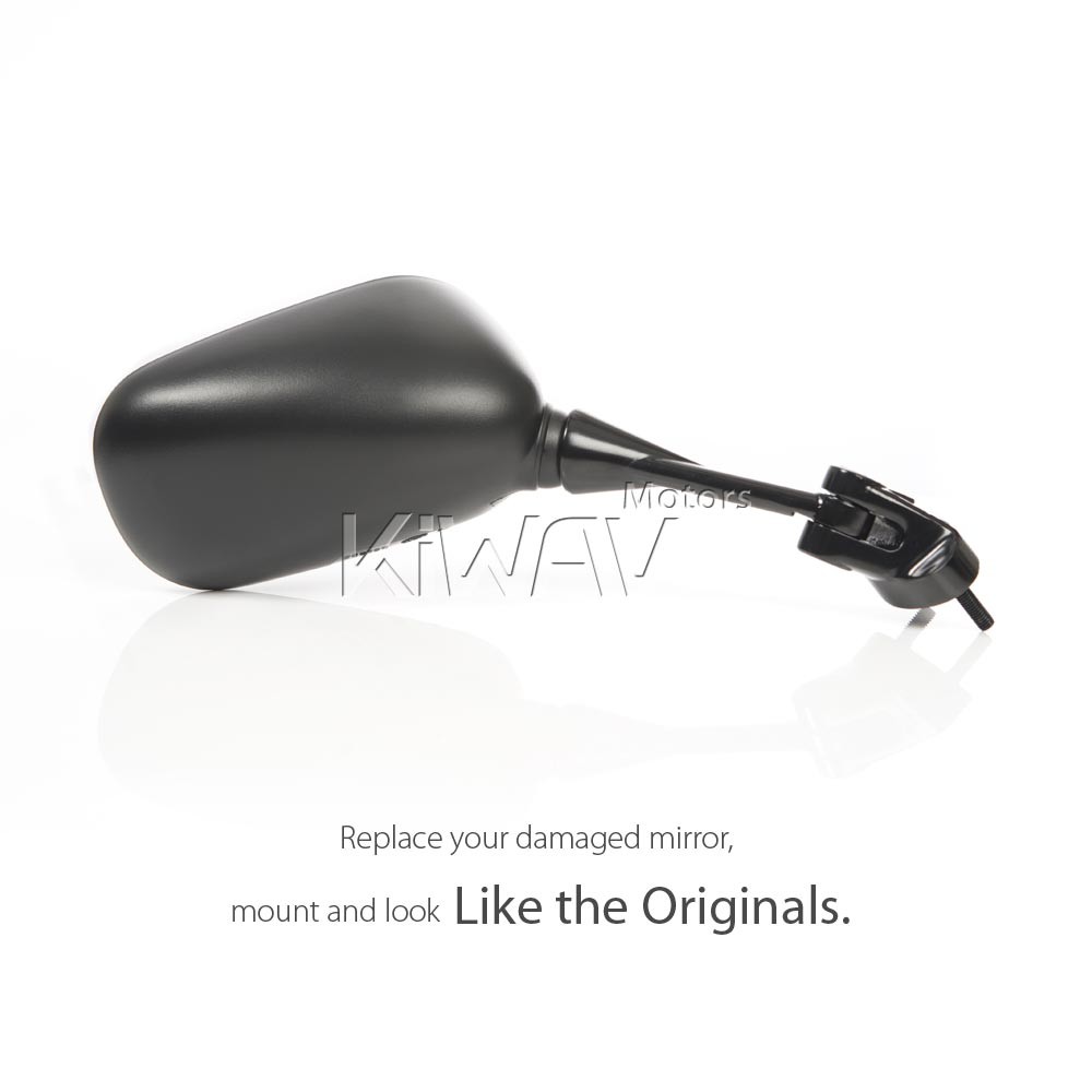 VAWiK OE spec Right Mirror FK178 Chrome Convex For Kawasaki Ninja ZX-10R 04′-05′