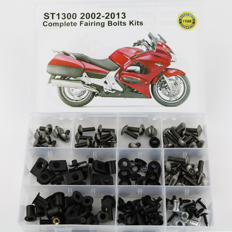 Fit For 2002-2013 Honda ST1300 Complete Fairing Bolts Body Screws Fastener Kit