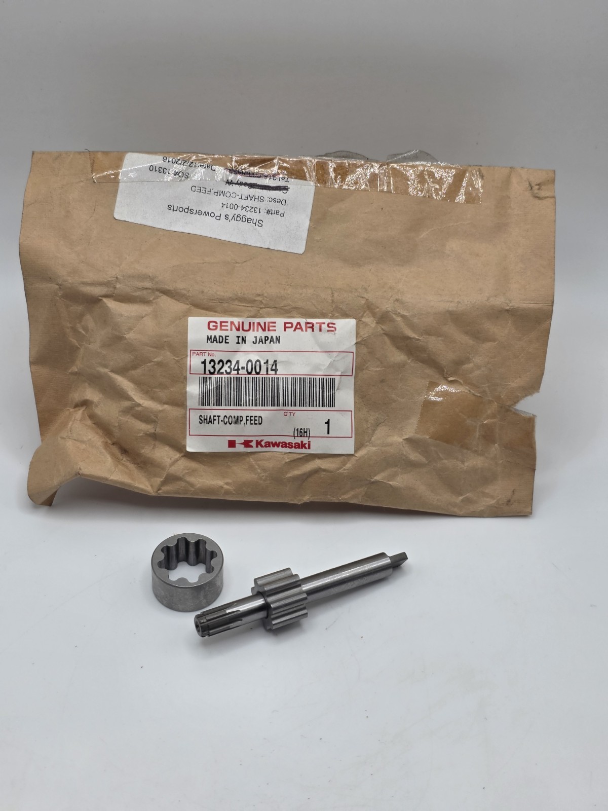 Kawasaki OEM NOS FEED SHAFT COMP / 13234-0014