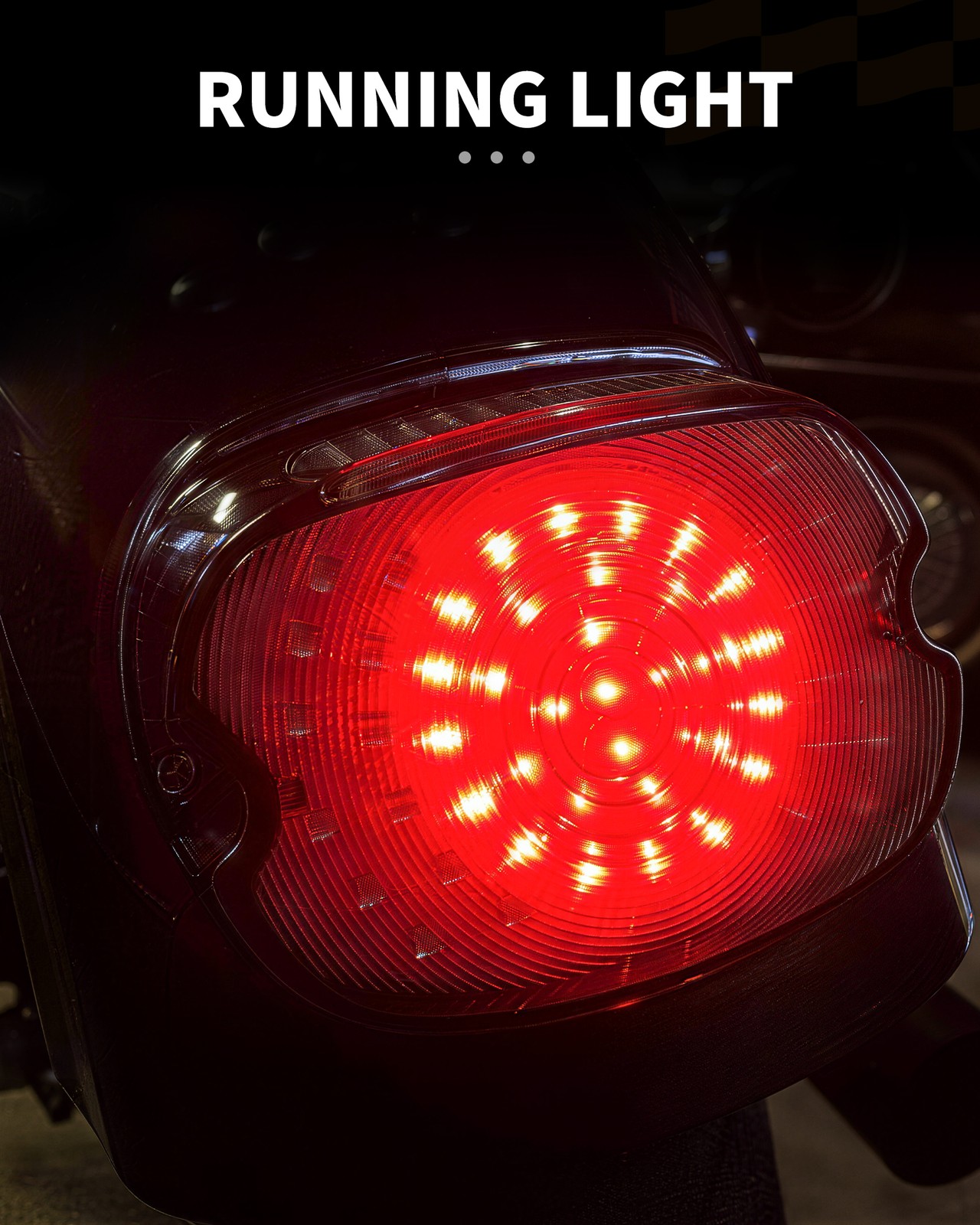 Smoked Led Tail Light Turn & License Plate Lamp For Harley Sportster 1200C & 883