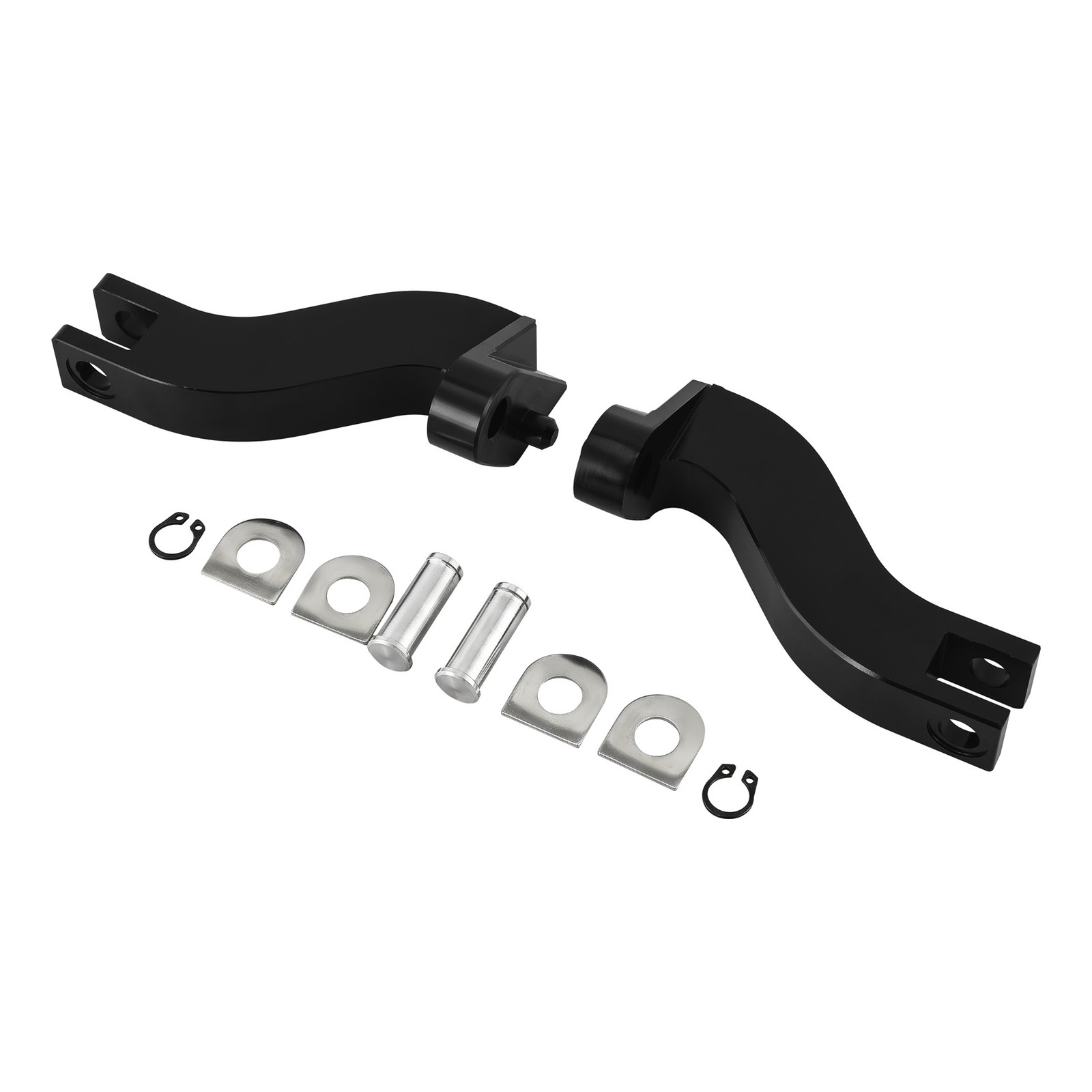 Black Passenger Rear Foot Peg Mount Kit Fit For Harley Touring Road King 1993-UP