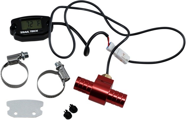 Trail Tech Surface Mount Temperature Meter with Water Hose Sensor Black 16.00mm