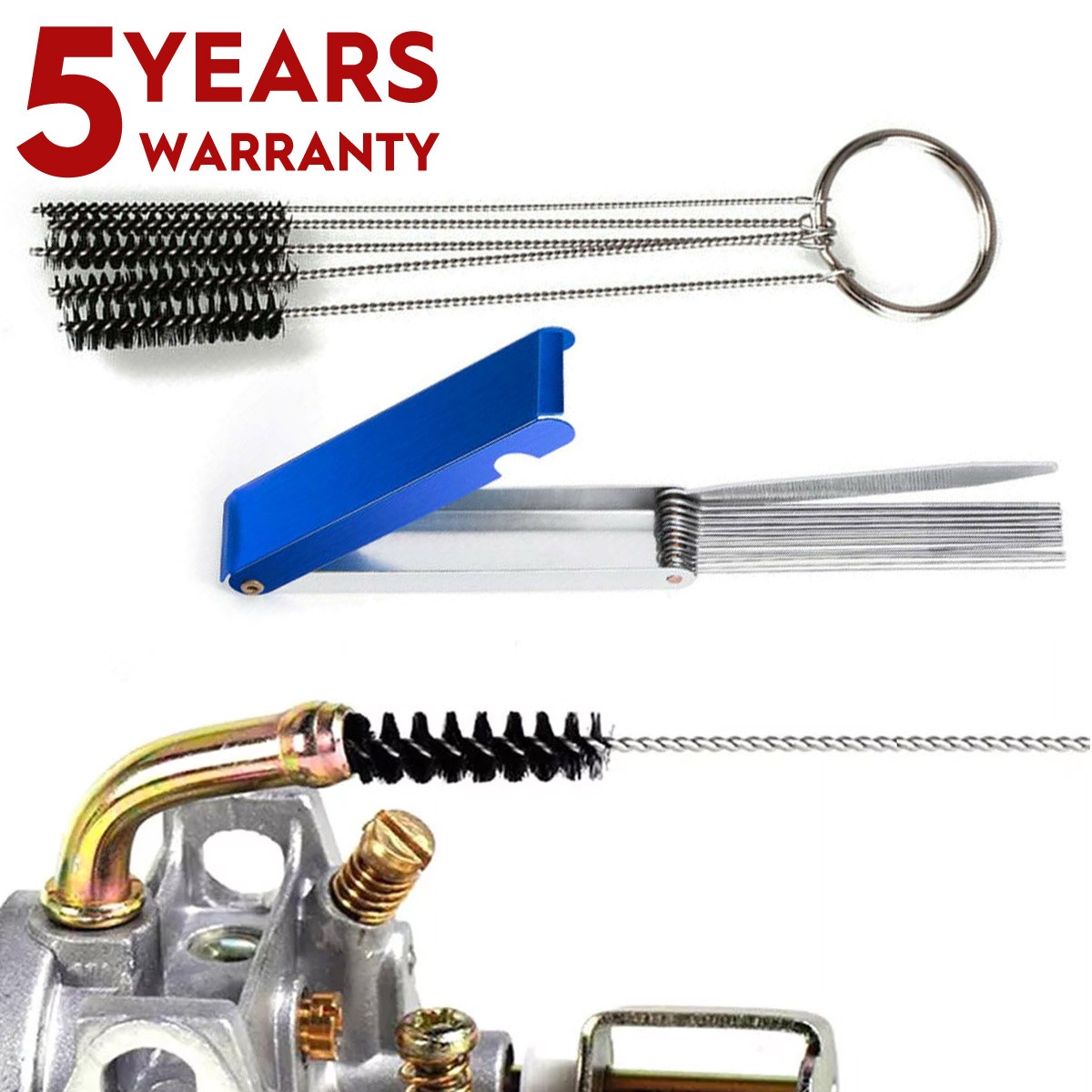 18Pcs Carburetor Carbon Dirt Jet Remove Cleaning Needles Brushes Tool Kits