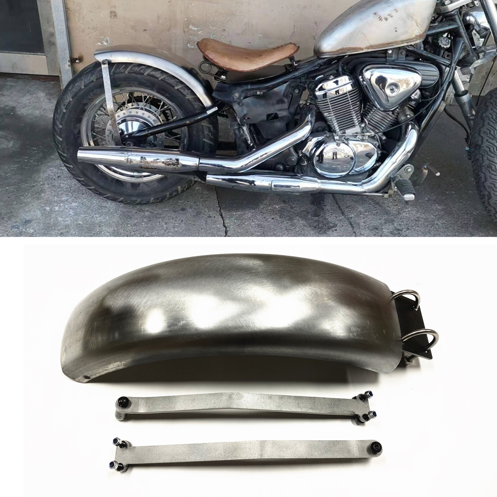 Motocycle Steel Rear Fender 1.4MM For Honda Shadow 400 600 VLX 400 600 Handmade