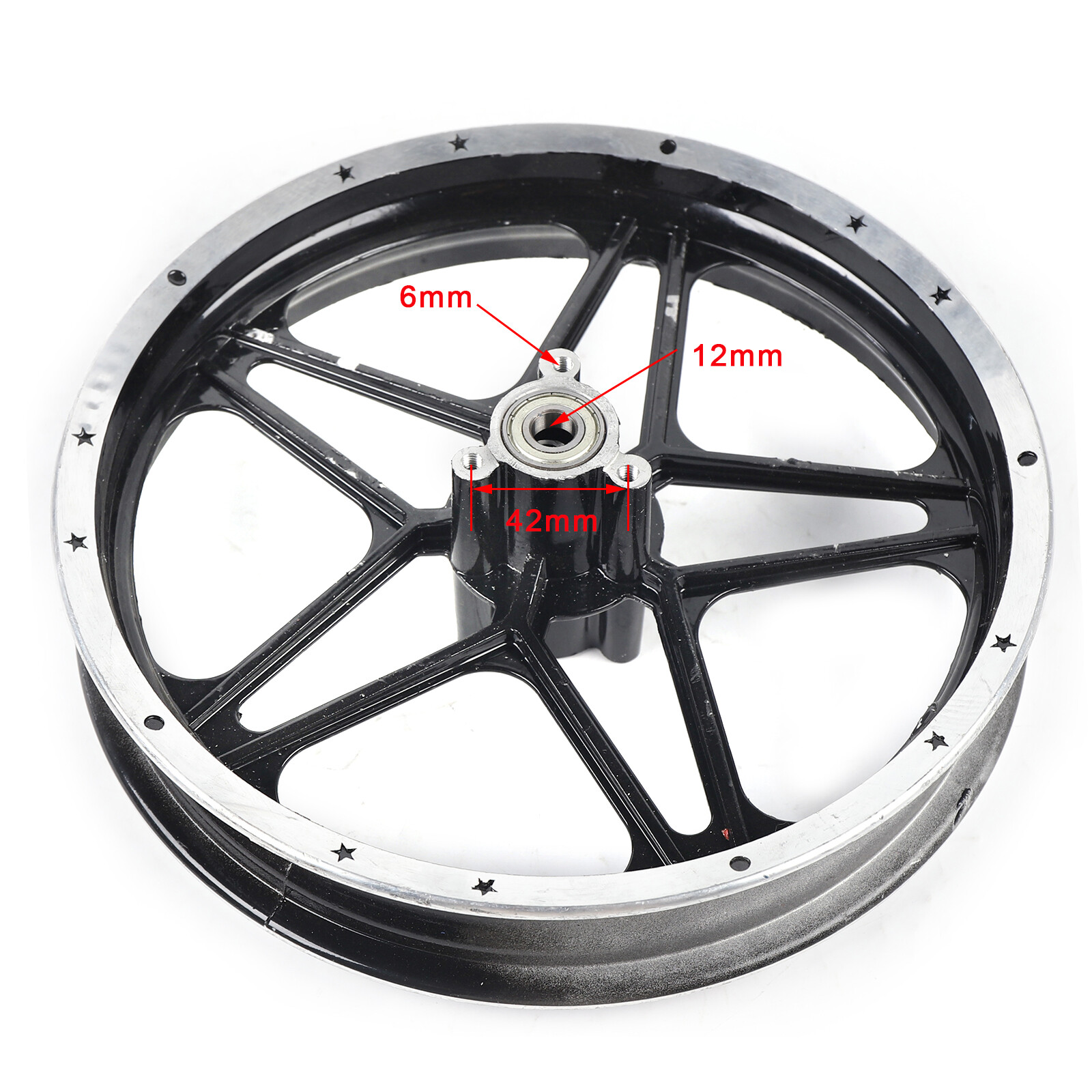 Rear and Front Wheels Set 2.50-10 Tire Rim Hub for 49cc-50cc Mini Pit Dirt Bike