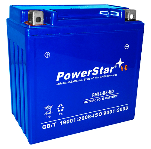 Replacement PowerStarH-D 14-BS Battery for 2013-09′ BMW F800R 3 Year Warranty