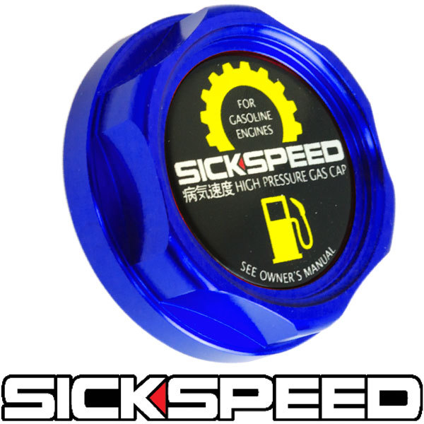 BLUE BILLET ALUMINUM ENGINE GAS CAP WITH BLACK SICKSPEED INSERT FOR HONDA RUCKUS