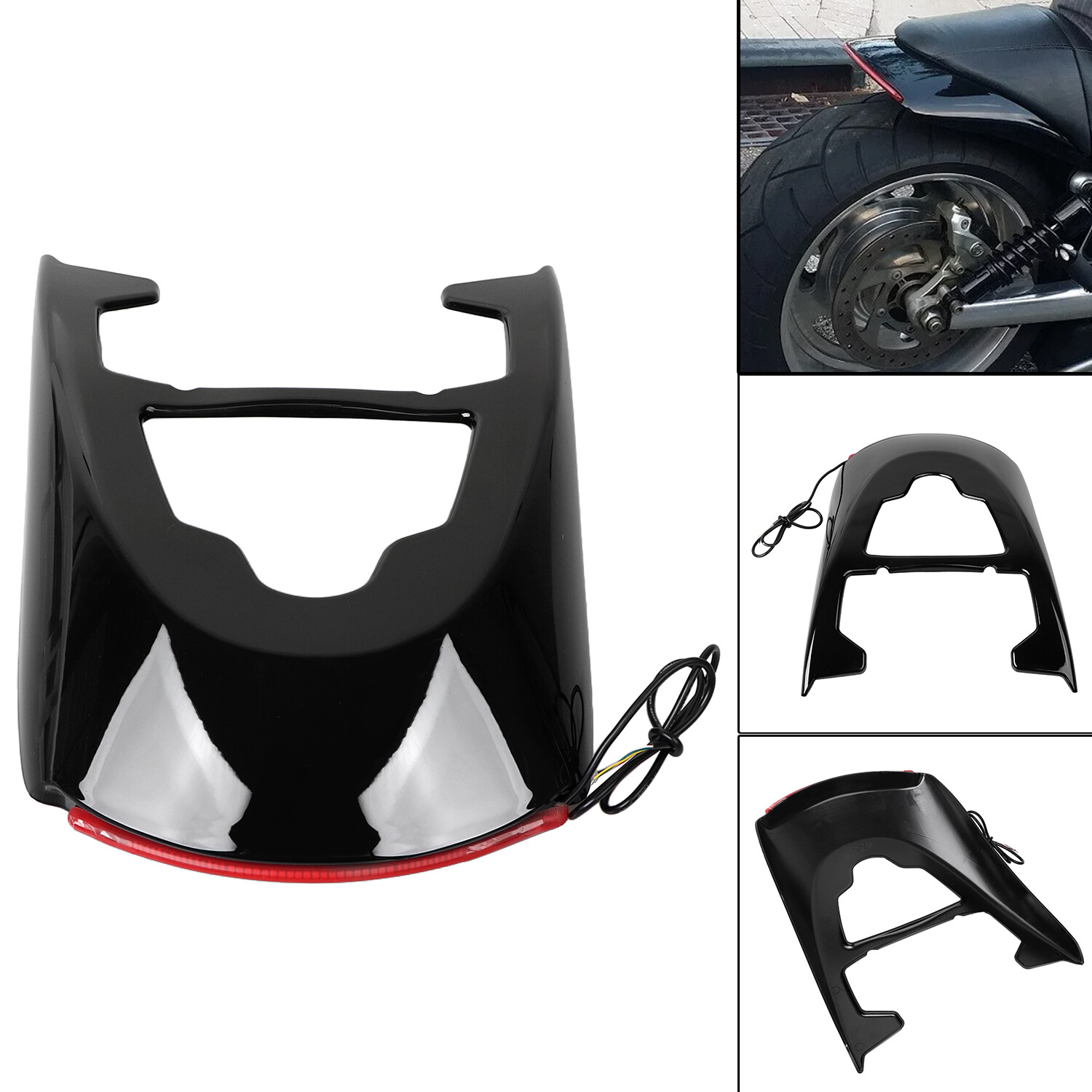 Rear Fender & Red Turn Brake Led For Harley V-Rod VRSC VRSCAW VRSCD VRSCAW 02-17