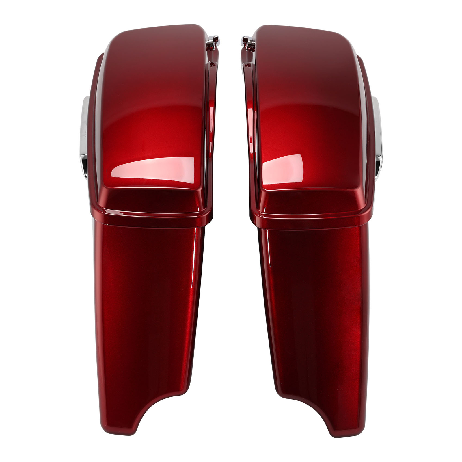 4″ Hard Extended Saddlebags Fit For Harley FLTRX 14-24 Velocity Red Sunglo