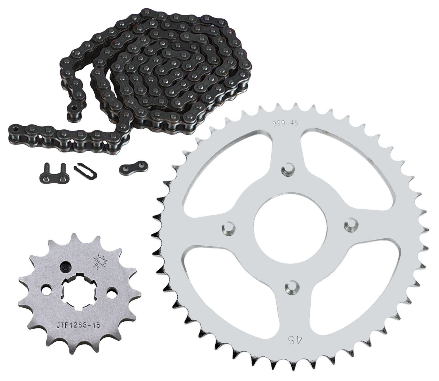 JT Sprockets 15T Front 45T Rear & 104L Chain Kit Honda CT110 Trail 1980 – 1986