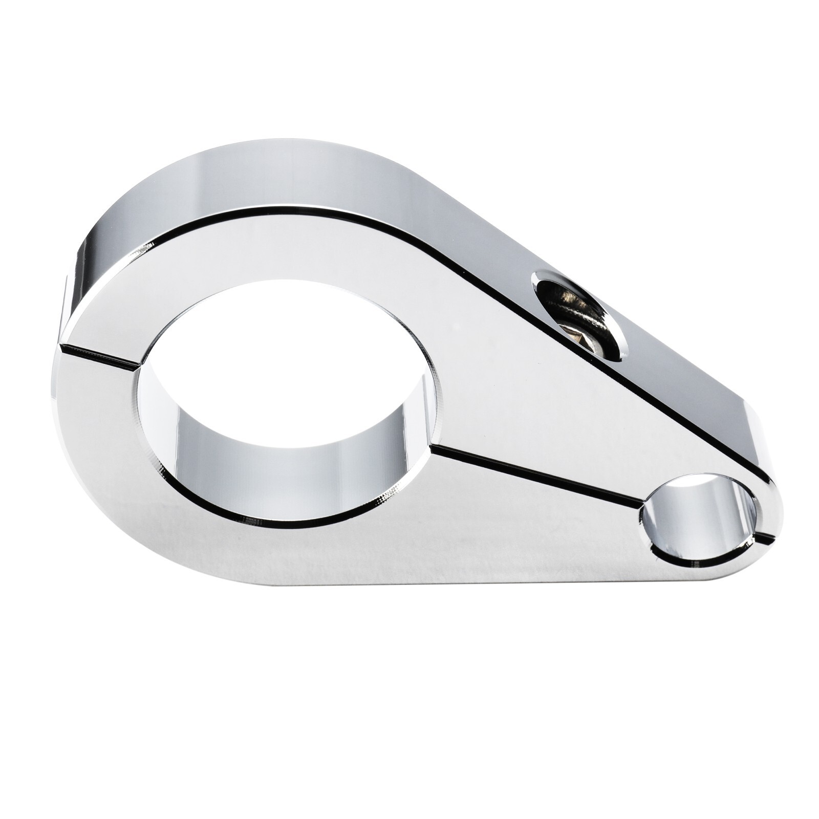 1″ Chrome Clutch Throttle Cable Brake Line Clamp Clip for Harley Frame Handlebar