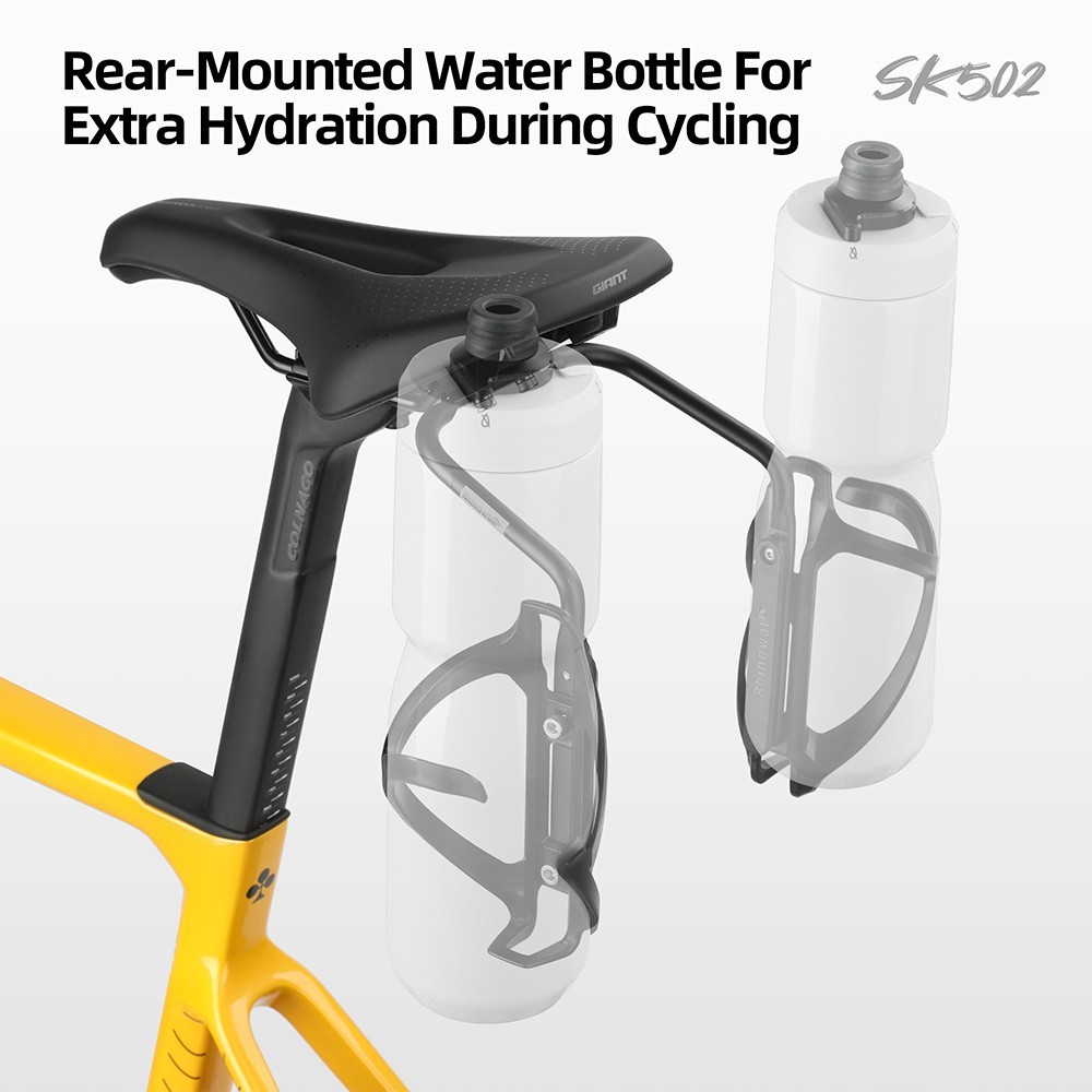 Rhinowalk Bicycle Rear Seat Rack Extended Reinforcement More Stable Black 1pc