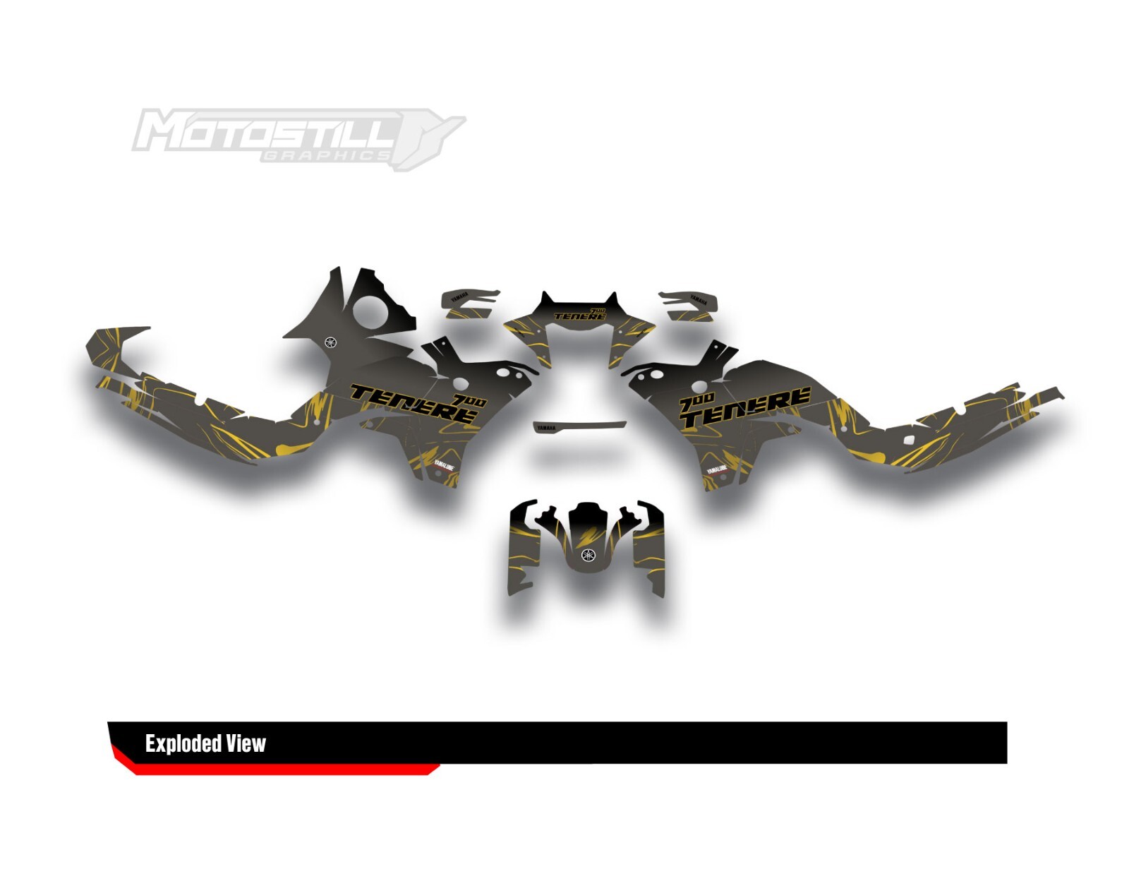 Yamaha T7 Tenere 700 Blue Full Graphic Sticker Decal Wrap Kit Fits 2019-2024