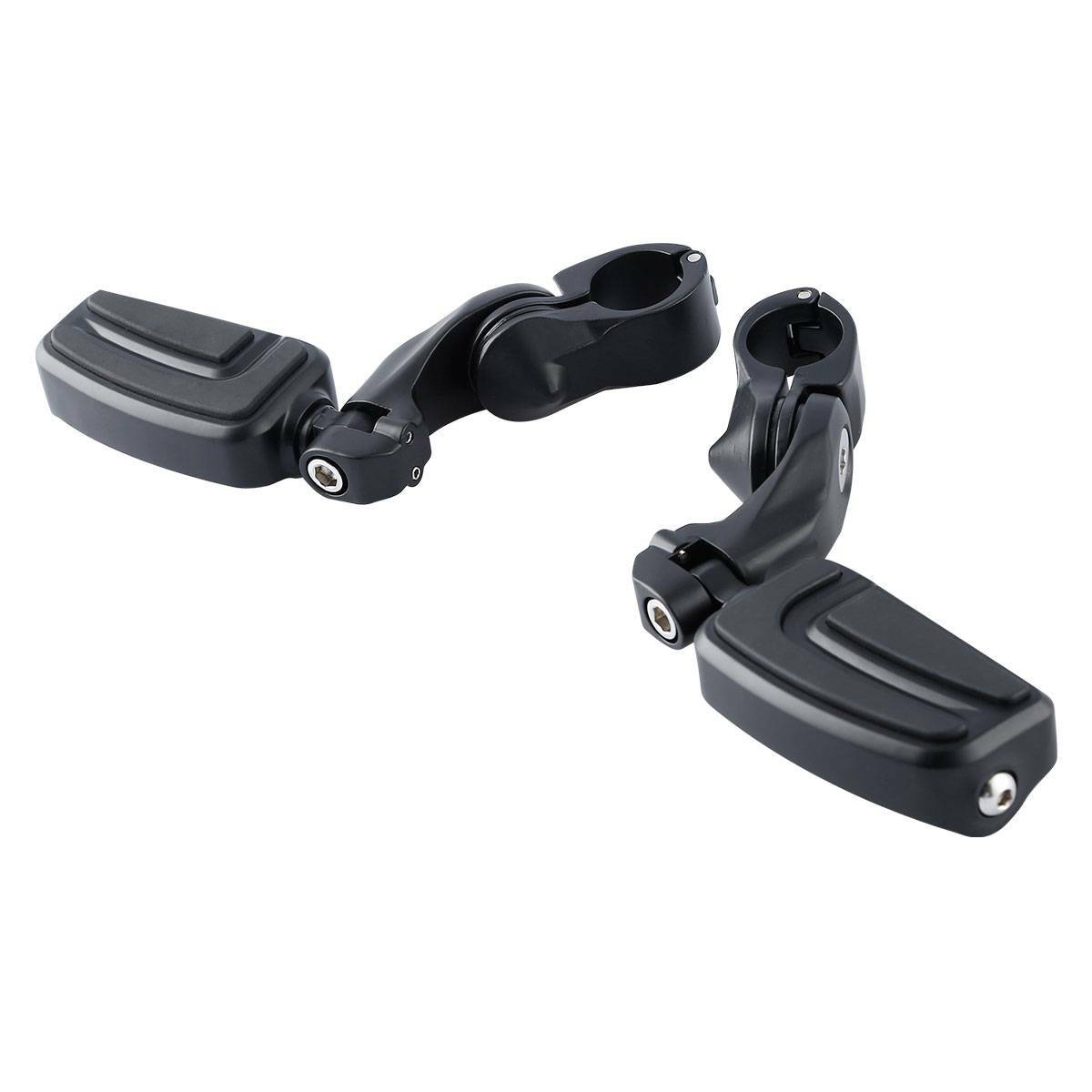 Matte Black 1 1/4” 32mm Short Angled Highway Bar Pegs Mount Footpeg Peg Pedal