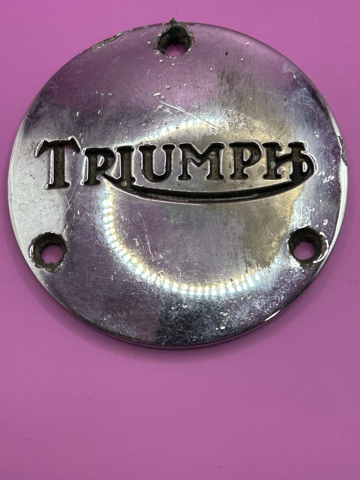 Triumph Motorcycle Primary Rotor Cover Plate Stater Inspection 57-2440 used OEM