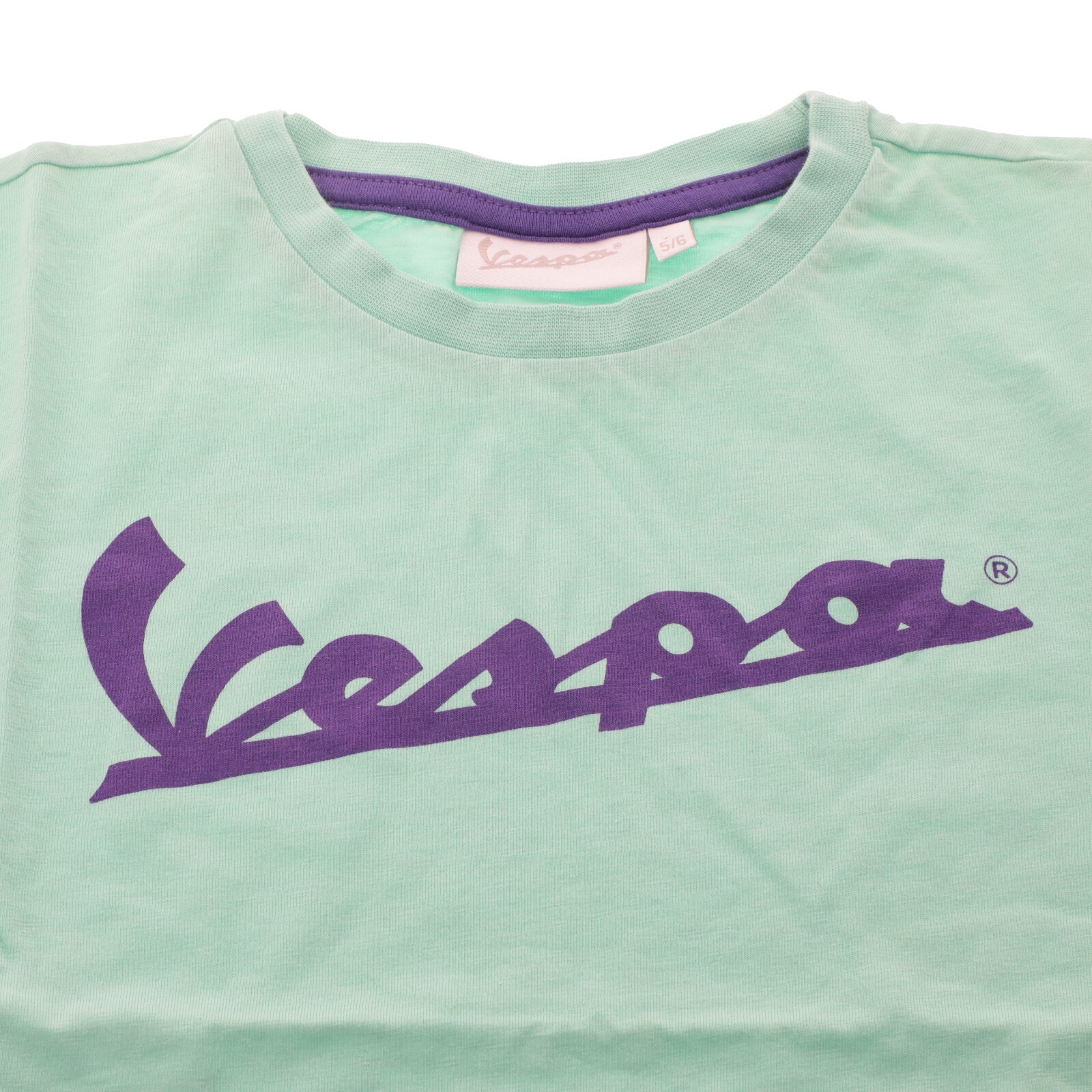 GENUINE PIAGGIO VESPA KIDS T-SHIRT W/LOGO LITE GREEN 5/6 YEARS OE NEW 606233M01G