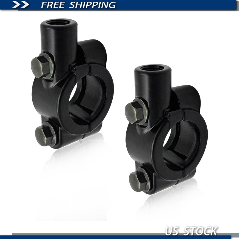 Handlebar Rearview Mirror Adapter, 2 PCS, Aluminum 7/8 Mirror Thread Mount Clamp