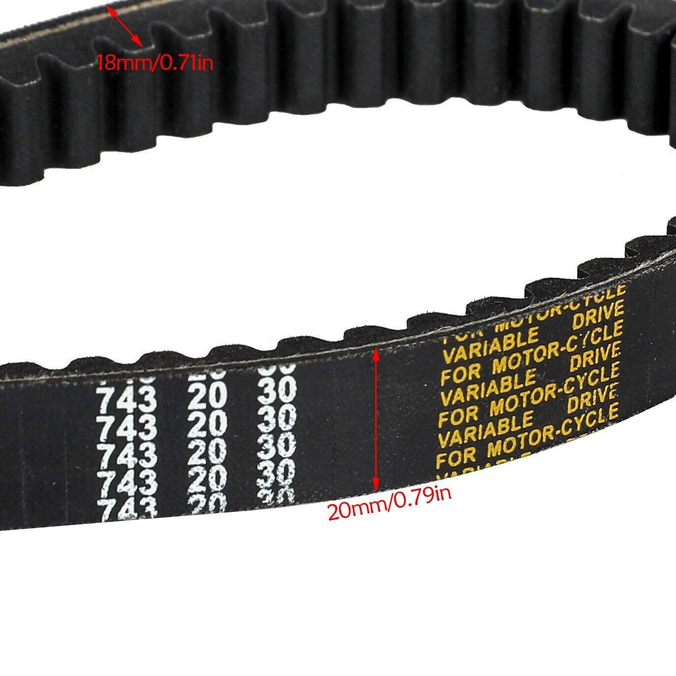 V-Belt CVT Drive Belt 743 20 30 for GY6 125cc 150 Motorcycle Scooter ATV Moped