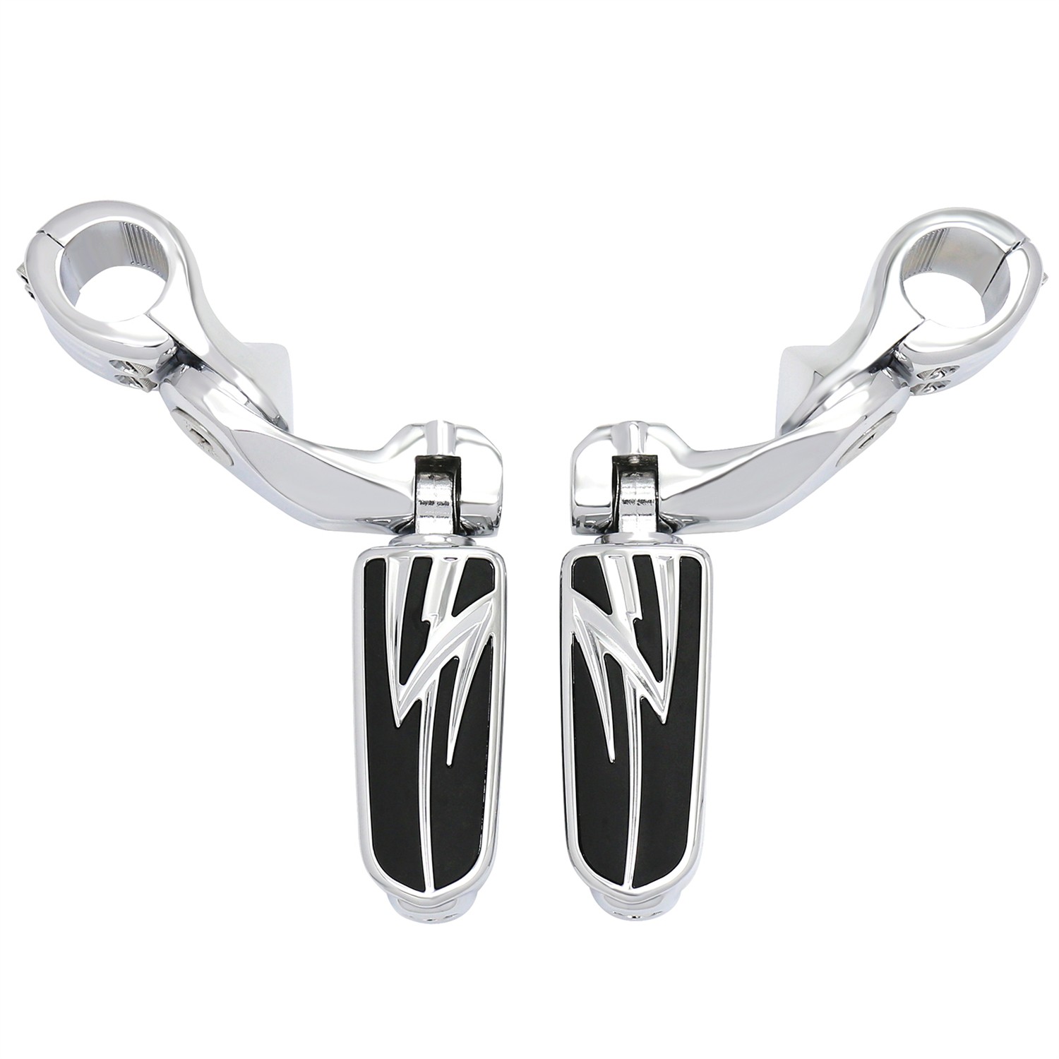 1.25″ 32mm Bracket & Lightning Style Footpegs For Harley / Indian / Honda / BMW
