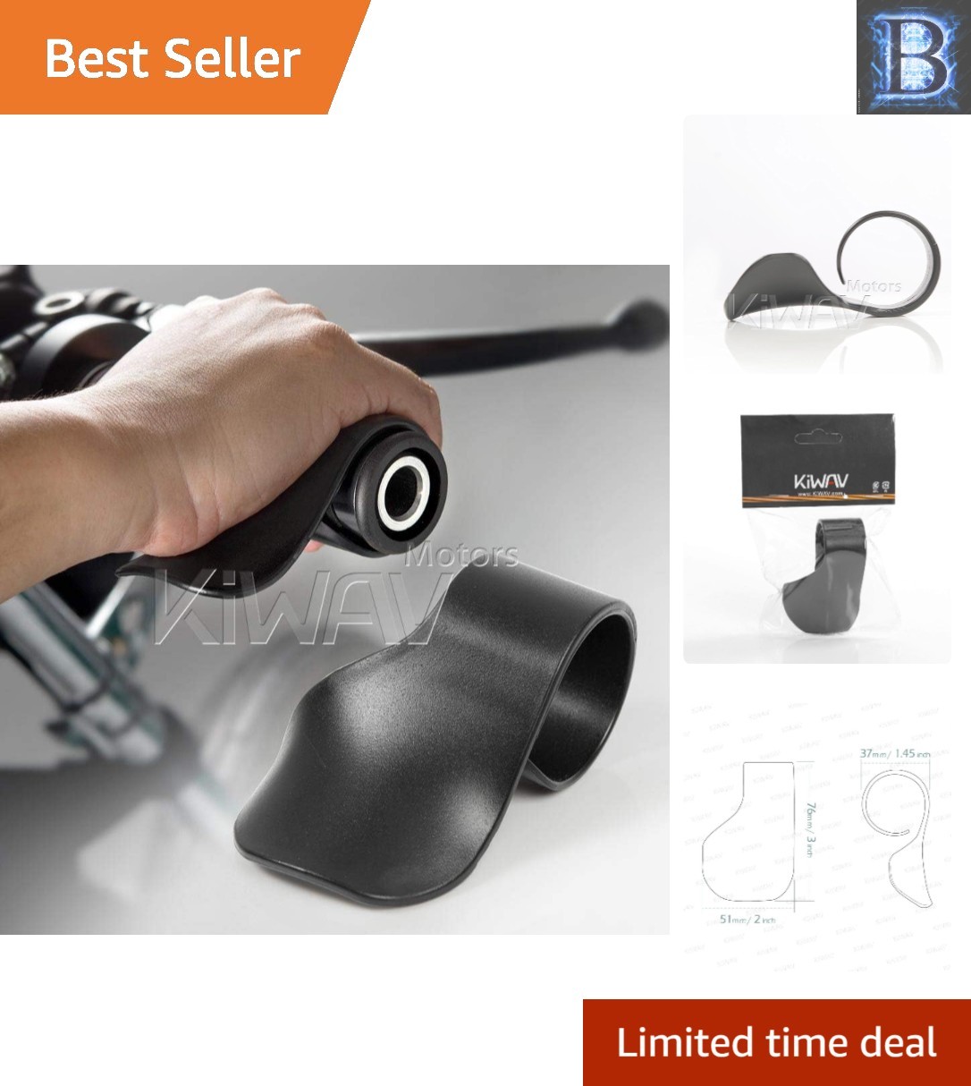 Essential Motorcycle Throttle Rocker Rest – Ergonomic Black Design for Easy Use