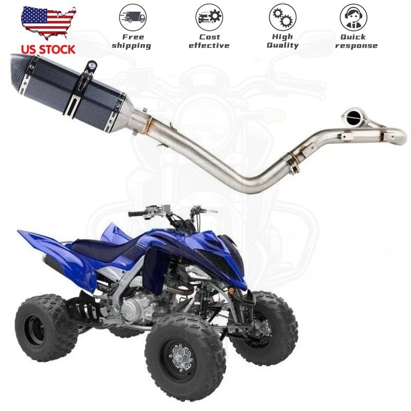 Full System Carbon Exhaust Tips Header Pipe For Yamaha Raptor 700R 2015-2026