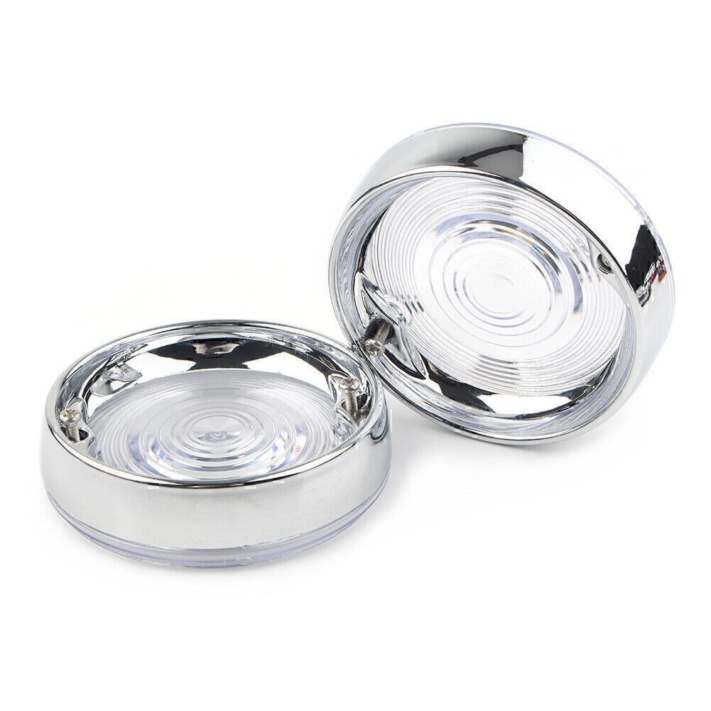 Turn Signal Bezels Visor Clear Lens Cover For Harley Touring Road Glide Chrome