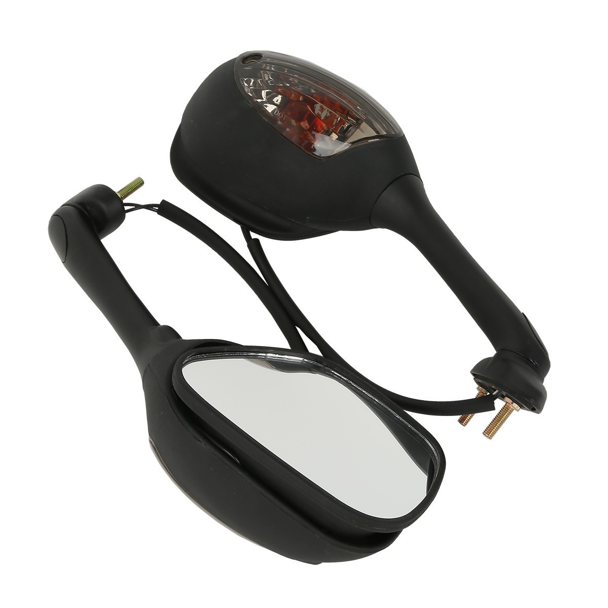 1 Pair of Turn Signal Rearview Mirrors Fits For Suzuki GSXR600/750 GSXR1000