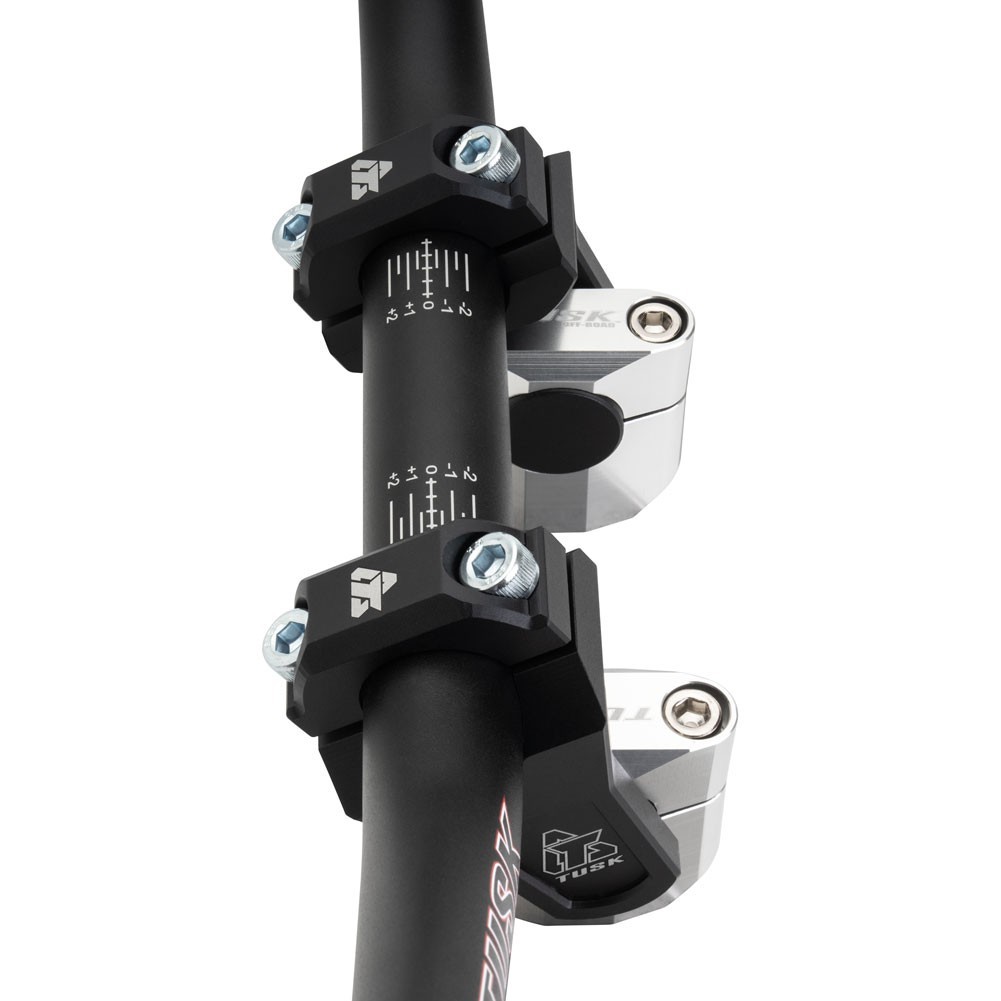 Tusk 2″ Pivoting Bar Risers 7/8″ Bar Clamp to 7/8″ or 1 1/8″ Bars Black