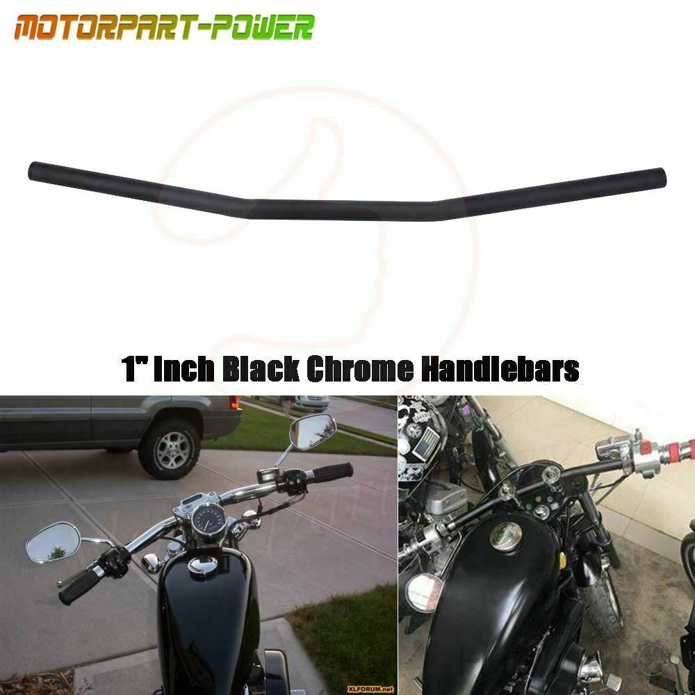 1″ inch Black Motorcycle Handlebars Drag Z Bar For Harley Sportster XL 883 1200