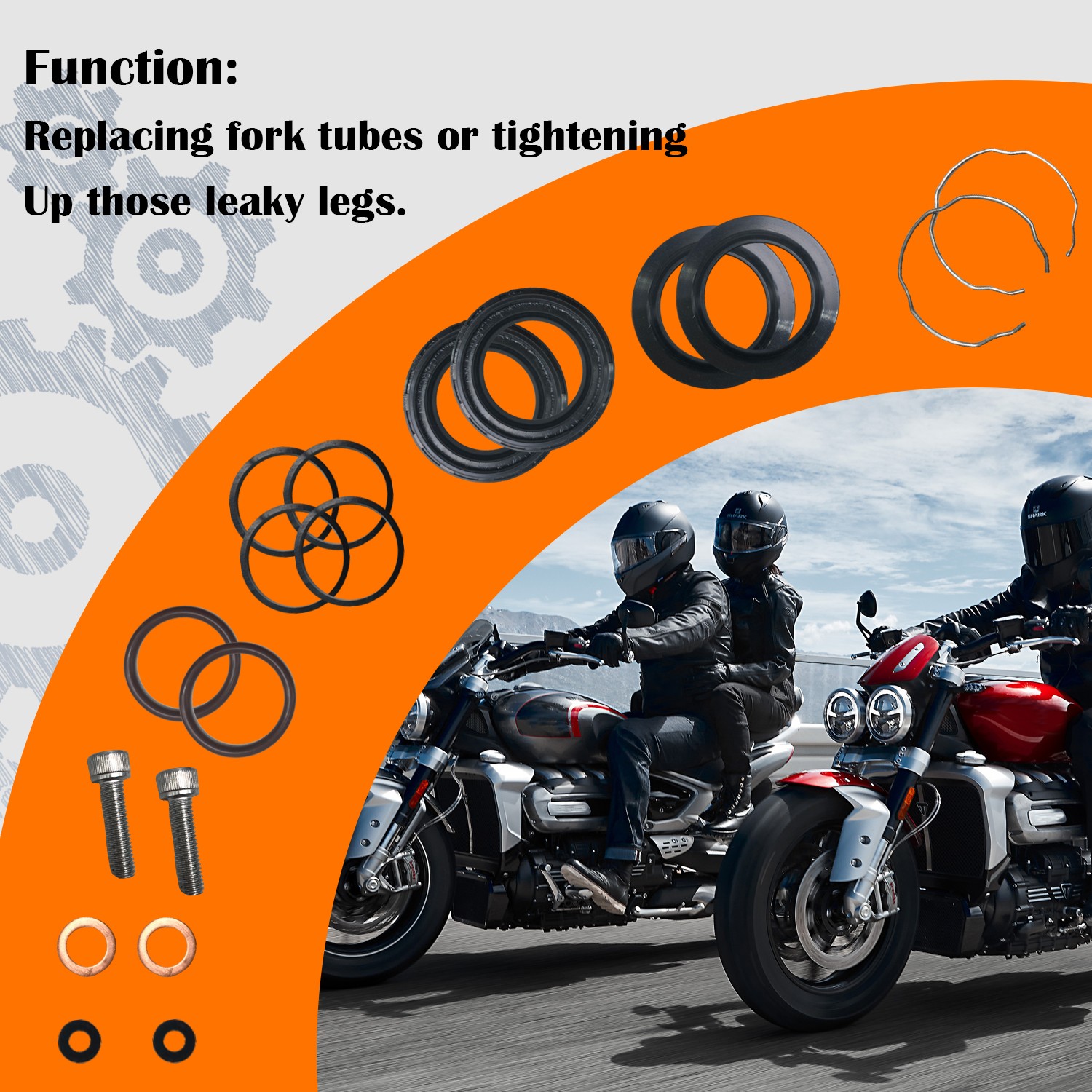 Fork Seals Rebuild Kit 39mm For Harley Sportster 883 1200 XLH1200 XL883 1988-15