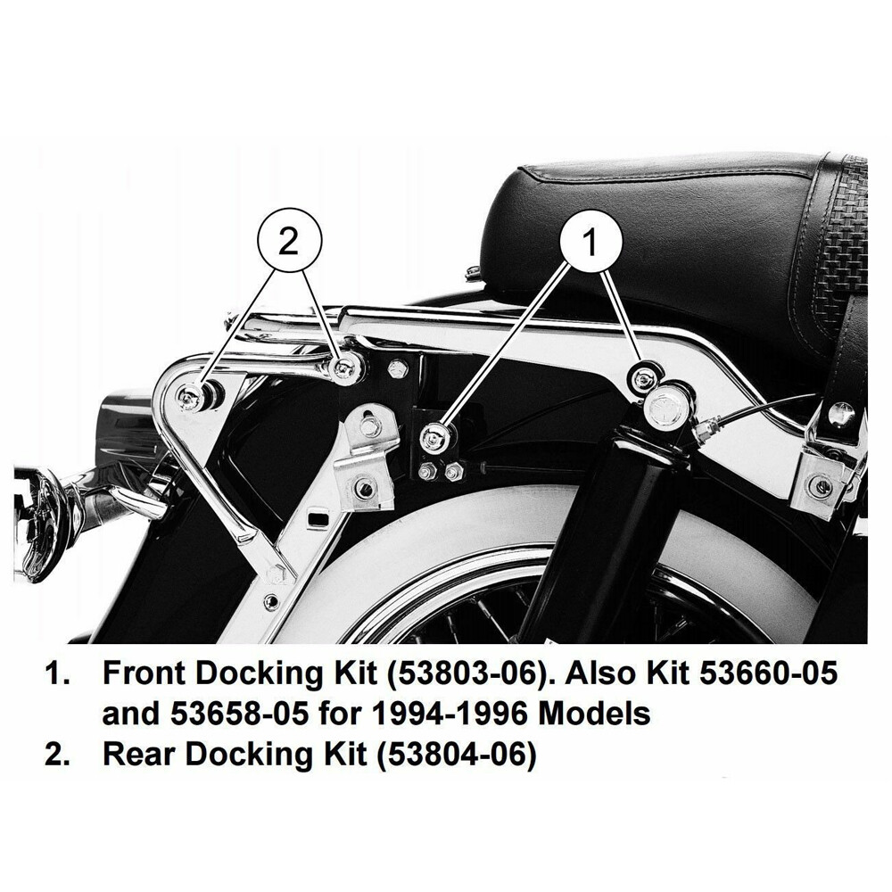 For 97-08 Harley Touring Quick Release Backrest Sissy Bar Docking Hardware Kits