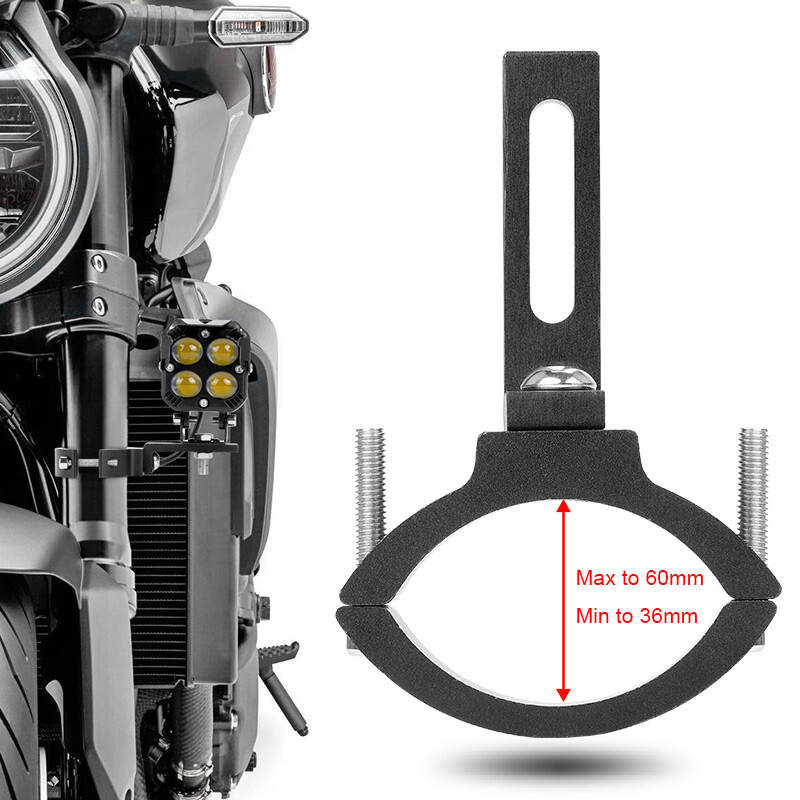 2X 36-60mm Motorcycle Fork Headlight Mount Bracket Clamp Holder Fog Spot Light