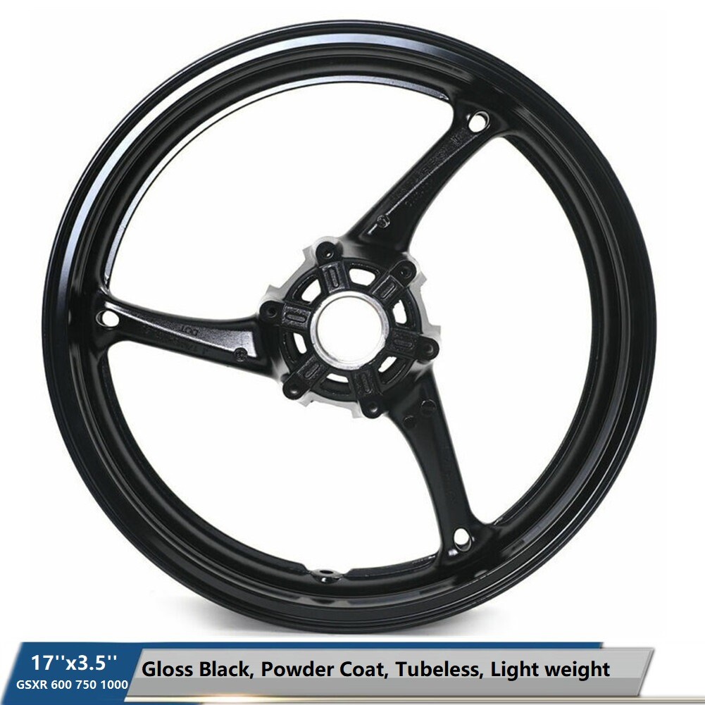 Gloss Black 17×3.5 Front Wheel Rim for Suzuki GSXR 600 750 08-10 GSXR 1000 09-16