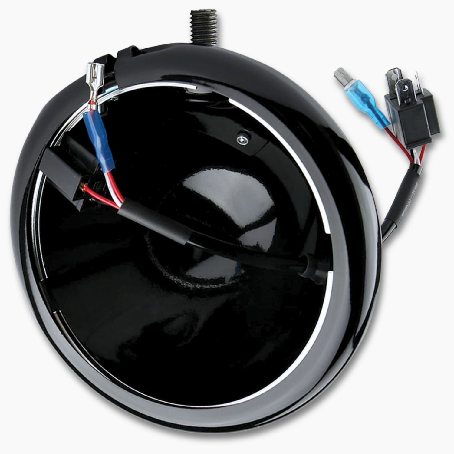 5.75″ Gloss Black Top Mount Headlight Housing Bucket Harley Dyna Sportster FXR